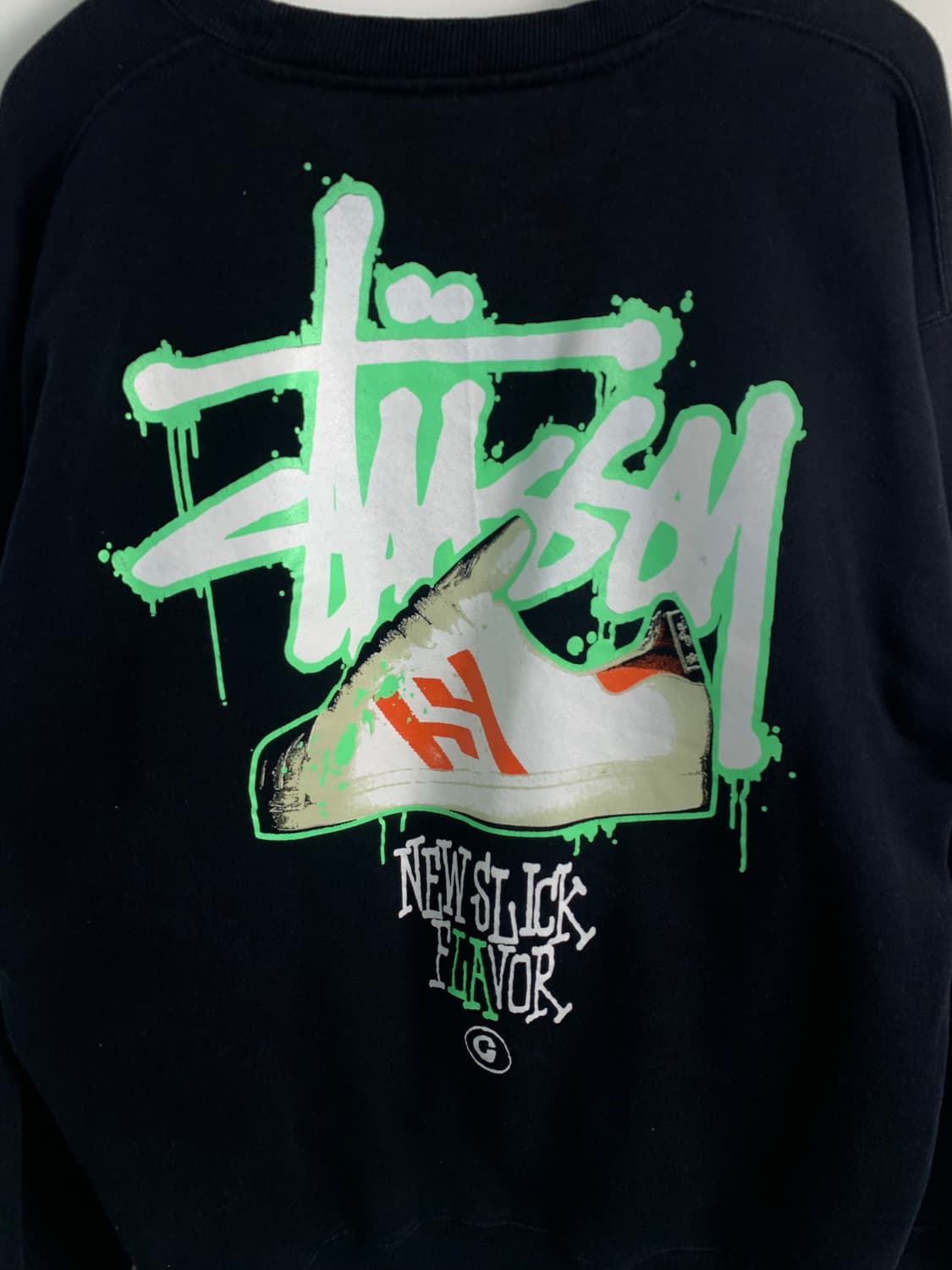 스투시 90s 빅로고 블랙 맨투맨 상품이미지6