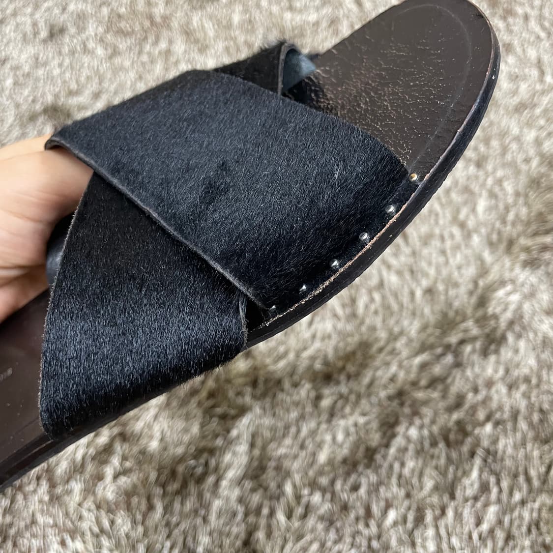 랙앤본 Rag & Bone 블랙 크로스 스트랩 샌들 36.5 상품이미지4