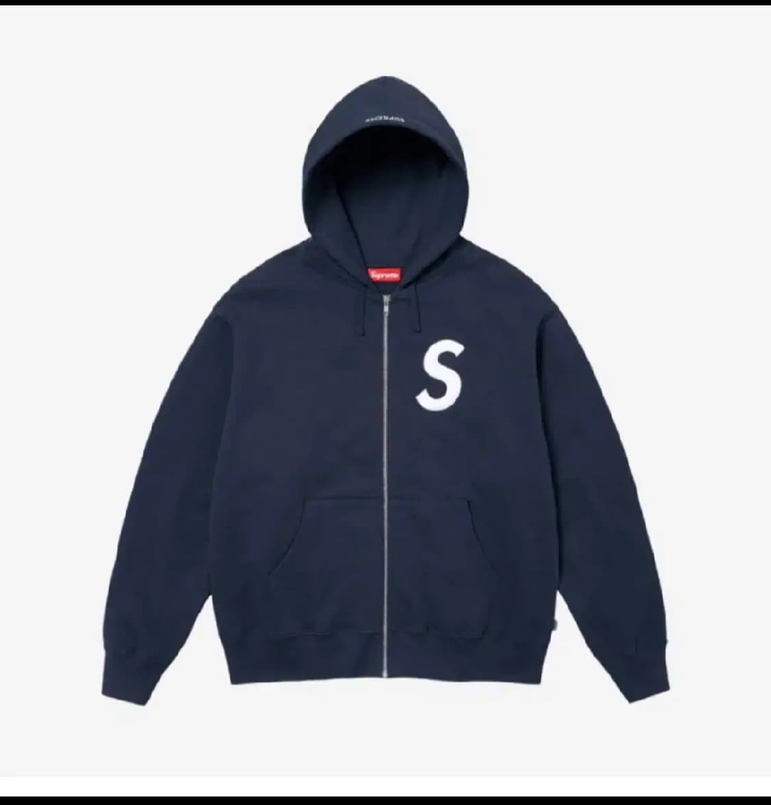 (L) 24fw 슈프림 s로고 후드집업 네이비,그레이 상품이미지1