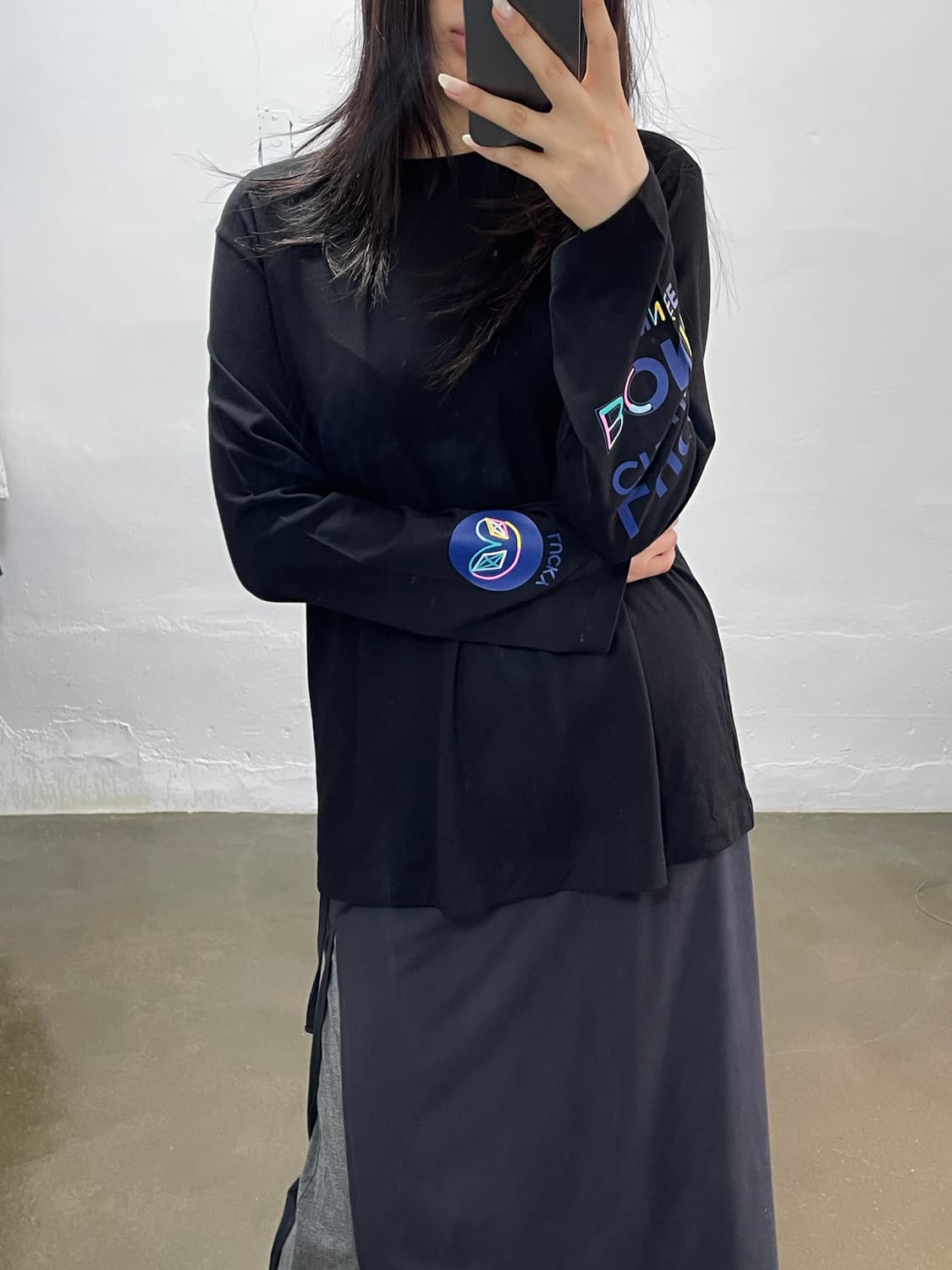 럭키슈에뜨 블랙 긴팔 티셔츠 36 새상품 상품이미지1