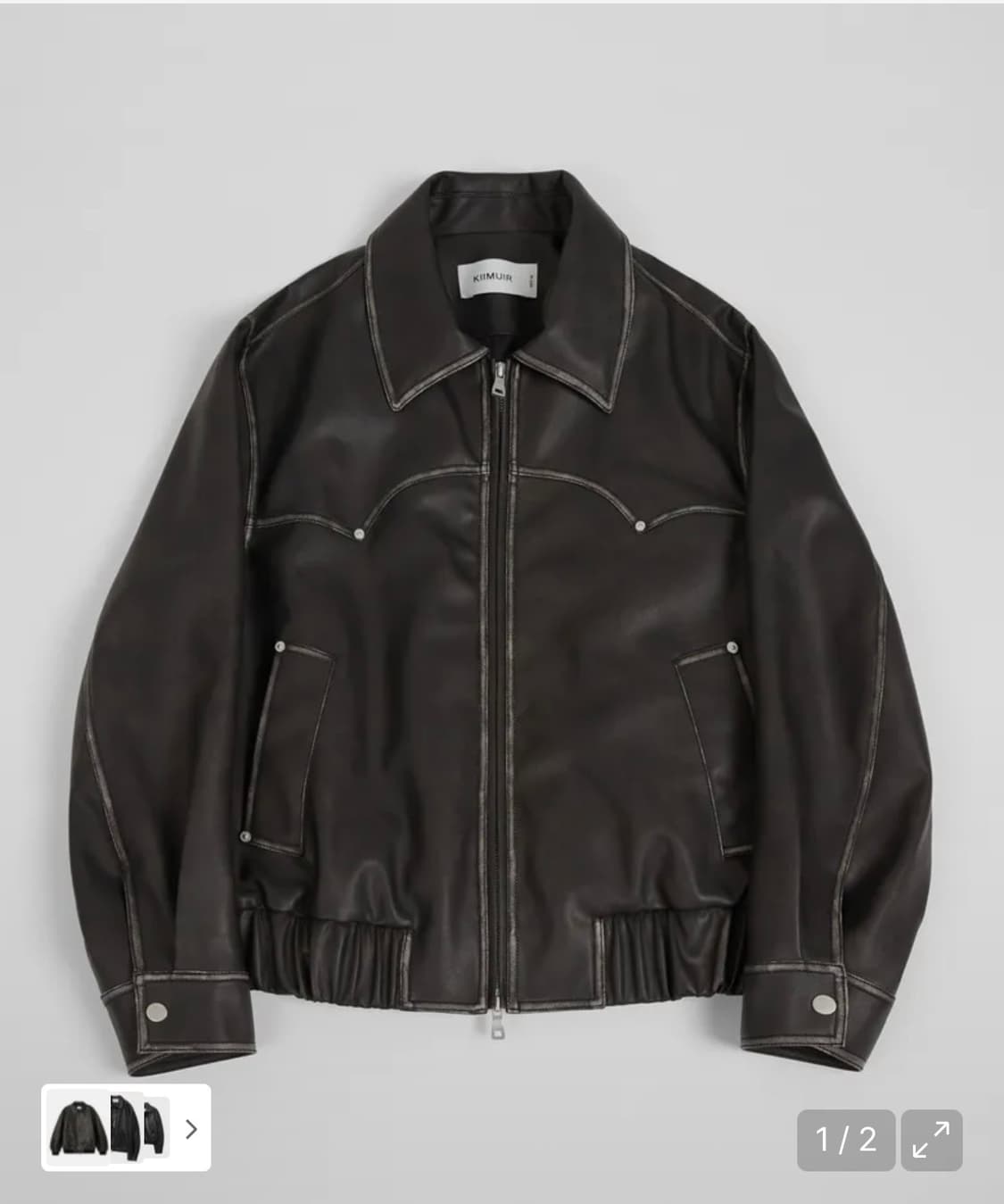 키뮤어 빈티지 웨스턴 레더 자켓  상품이미지1