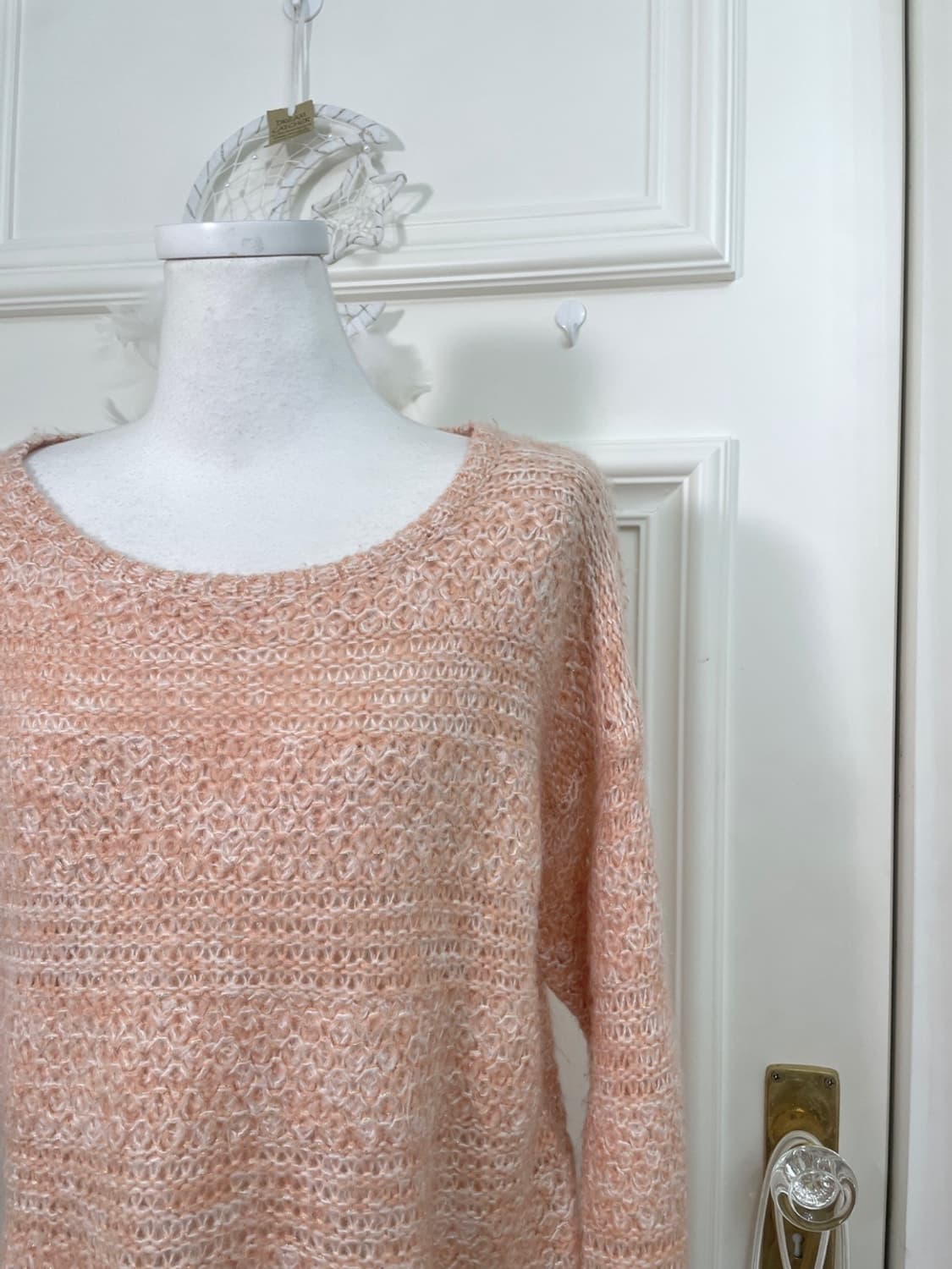 coral ivory melange glitter loose sweate 상품이미지6