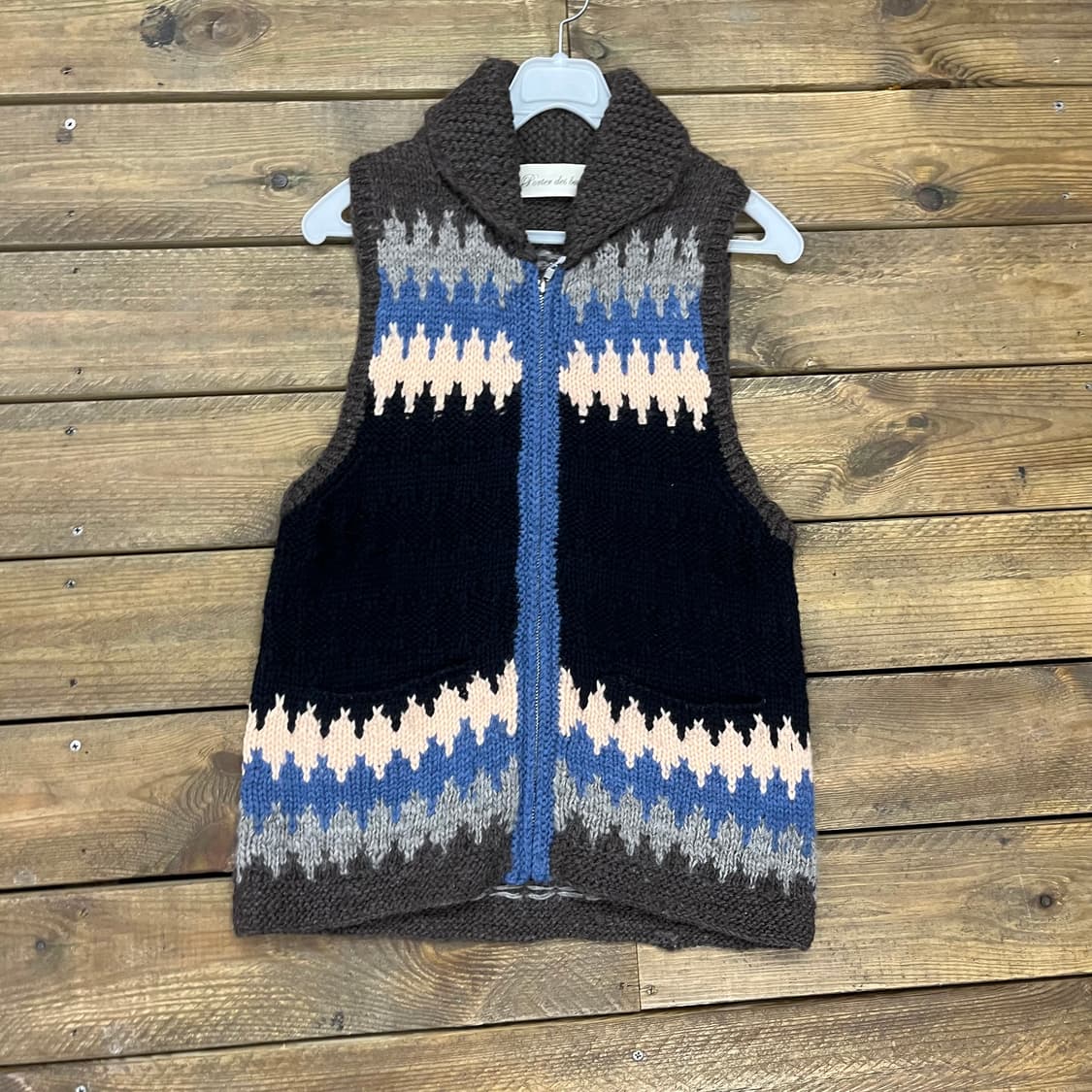 빈티지 울 집업 베스트  상품이미지1