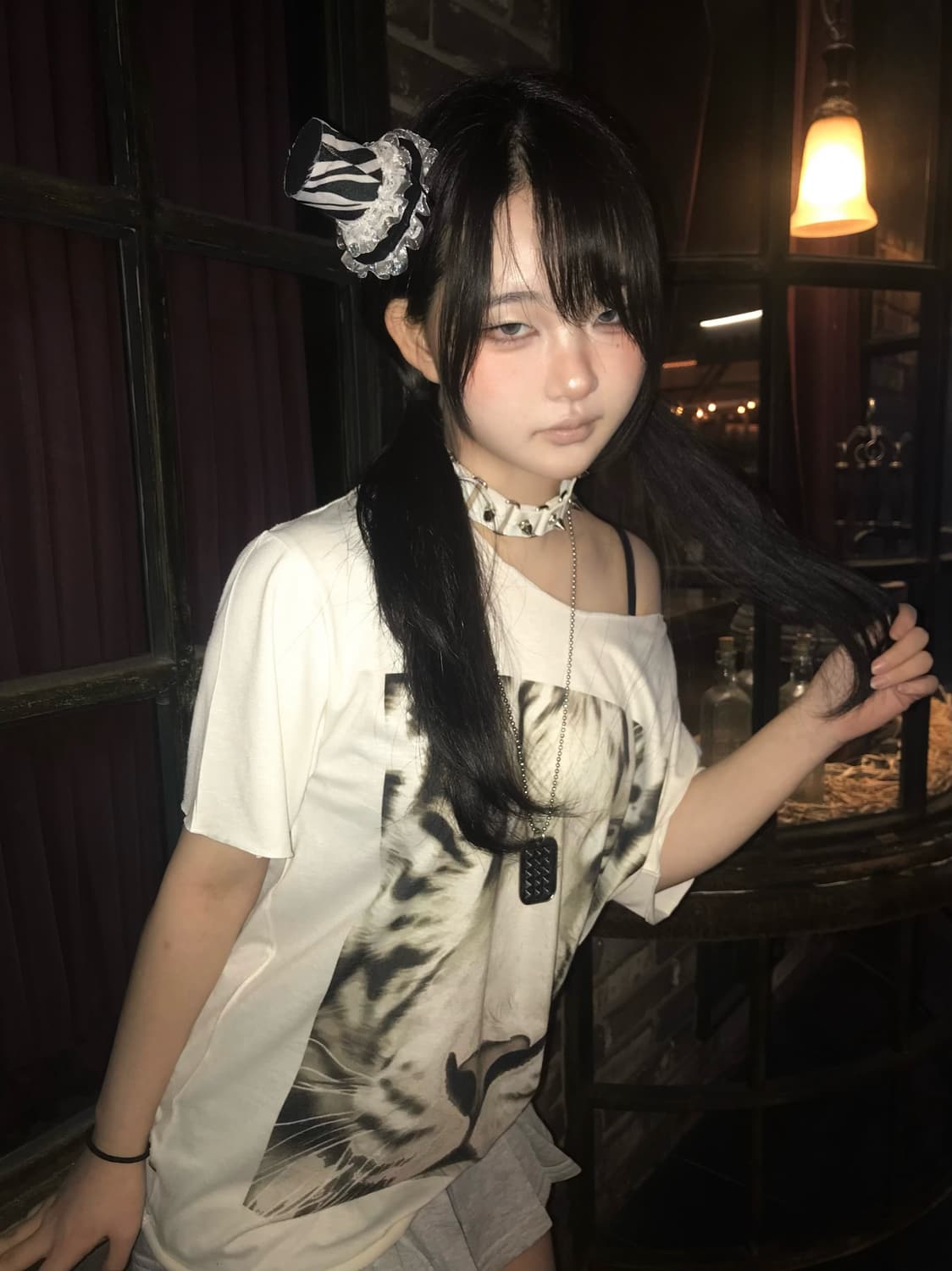 Zebra Mini Top Hat Hairpin 상품이미지1