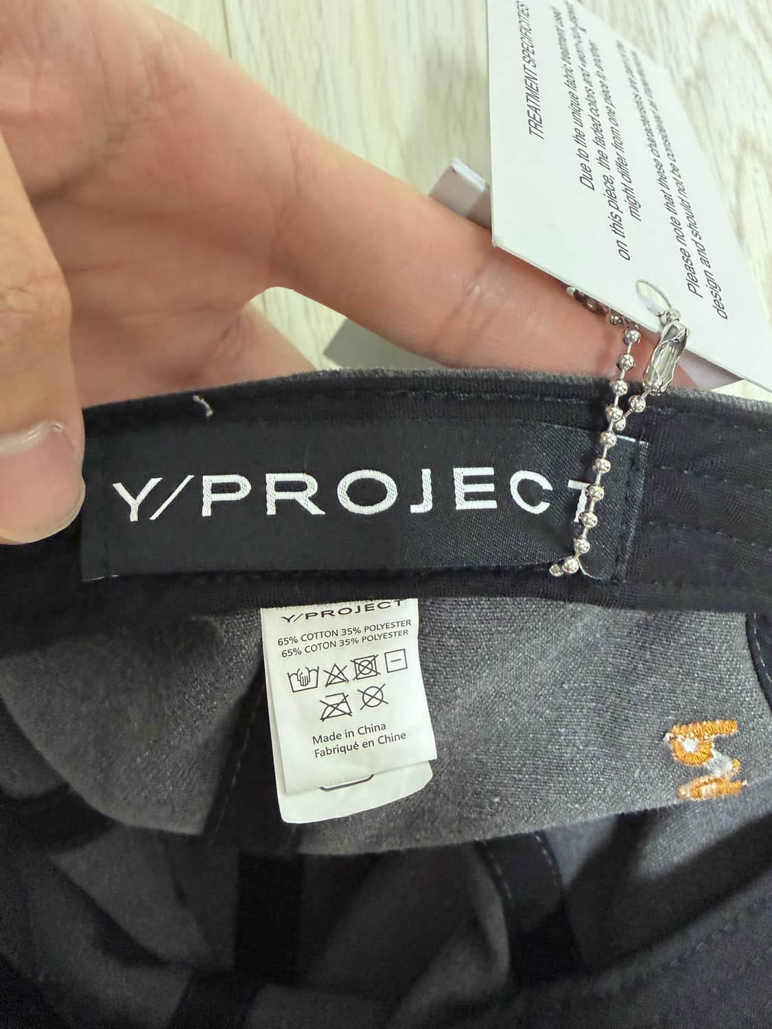 와이프로젝트 로고 패치 데님 볼캡 상품이미지5