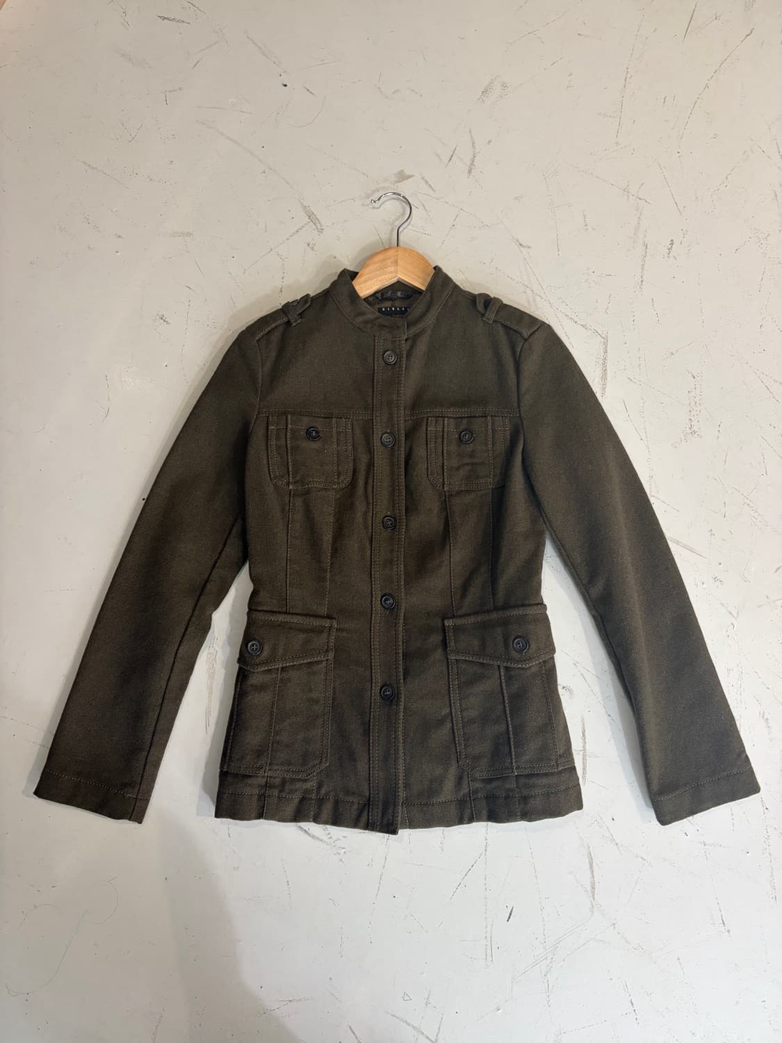 Sisley 스탠드카라 밀리터리 자켓 상품이미지5