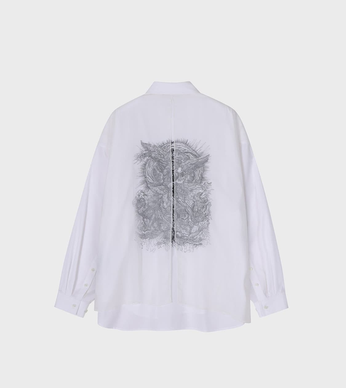 송지오 아크엔젤 베일드 셔츠 화이트 48사이즈 새거 상품이미지2