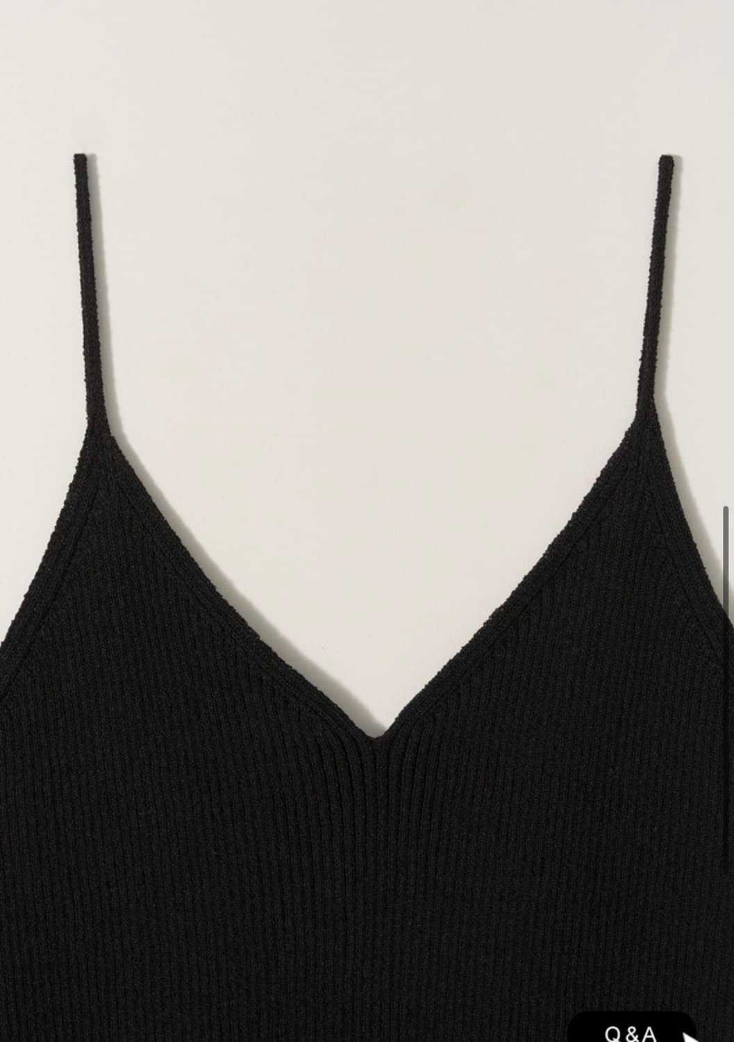 낫띵리튼 Esme rib-knitted cami (Black) 상품이미지2