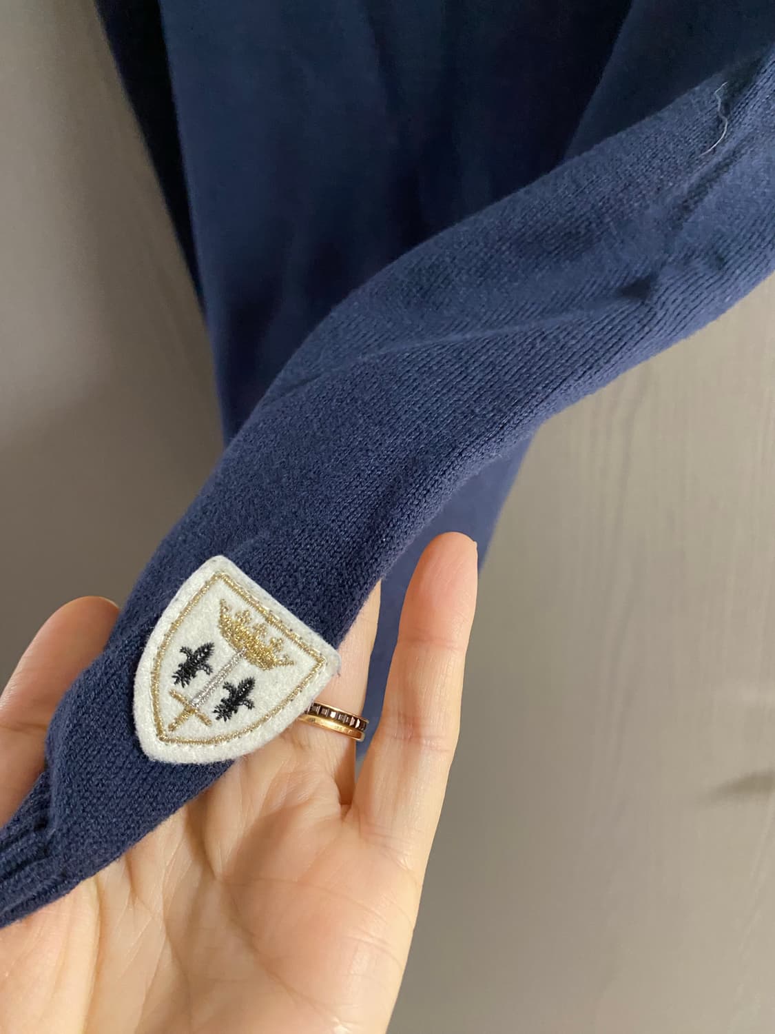 필루즈 다르보르 반팔 니트 네이비 상품이미지3