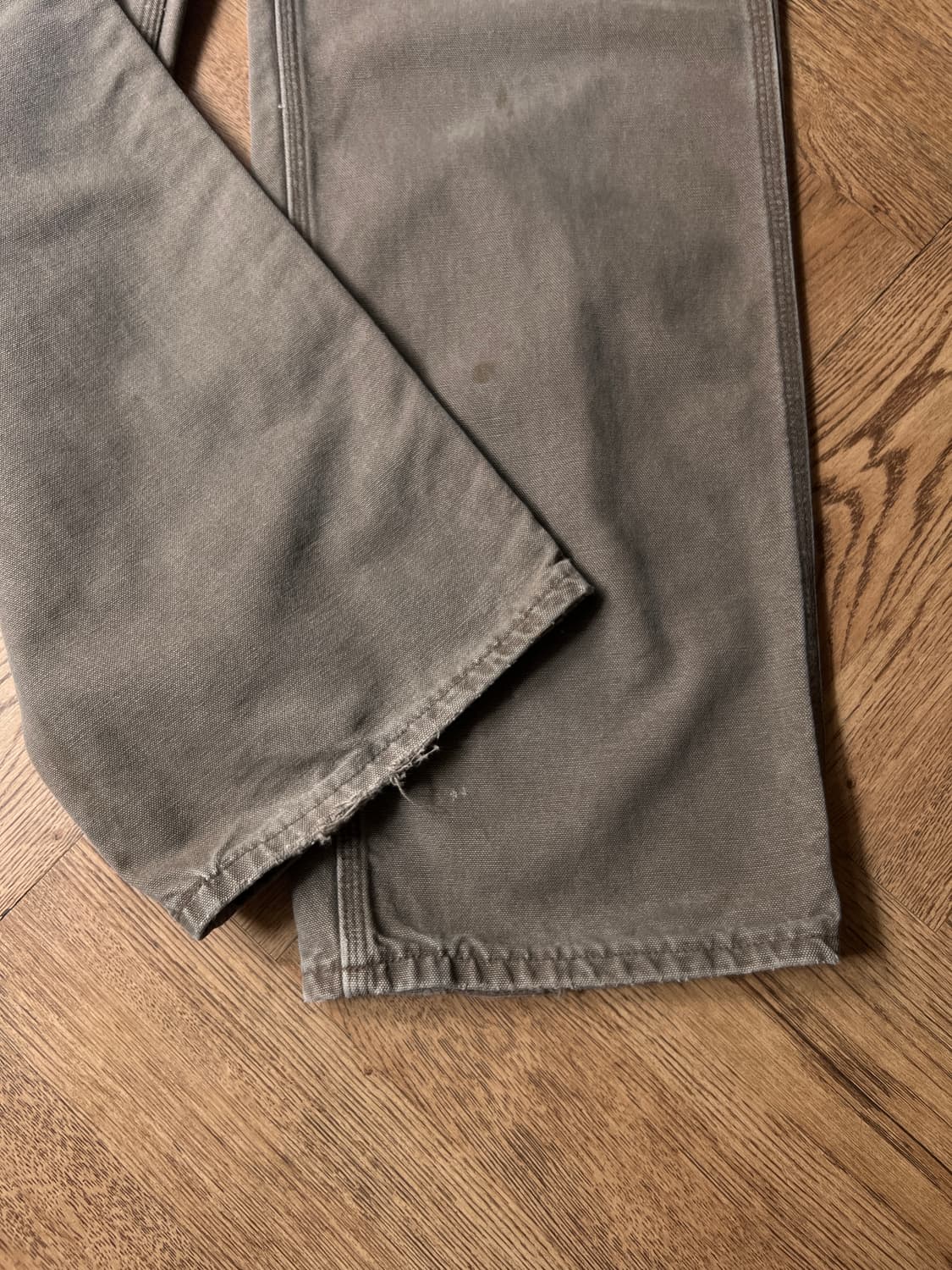 [34]칼하트 USA 빈티지 페이딩 다크브라운 싱글니 카펜터 워크 팬츠 상품이미지5