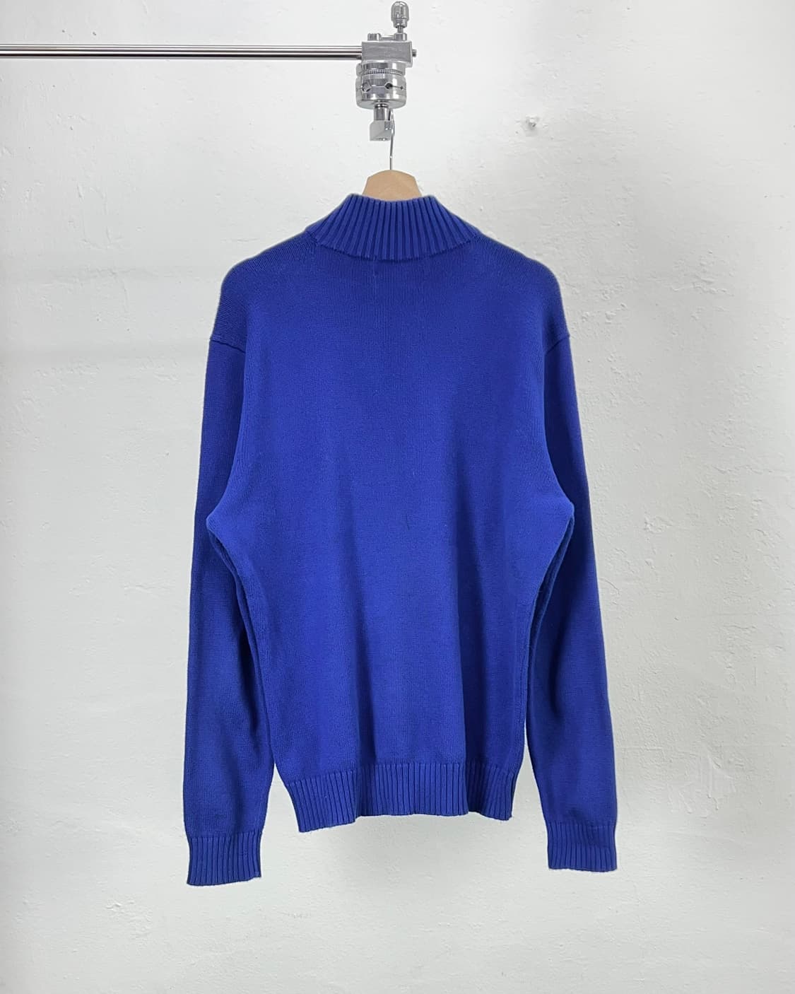 폴로 랄프로렌 로얄 블루 하프 코튼 집업 니트 스웨터 상품이미지6