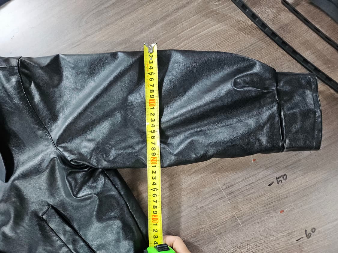 블랙 인조 가죽 무스탕 자켓  F 상품이미지7