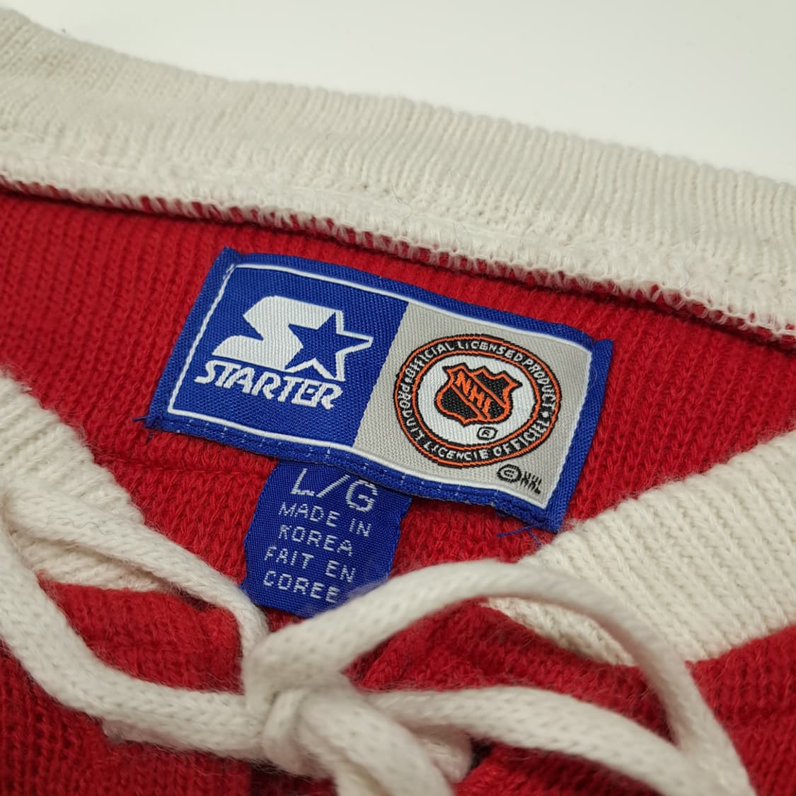 CL210 L 스타터 90s한국판 NHL 캐나디언스 레드 하키스웨터 상품이미지3