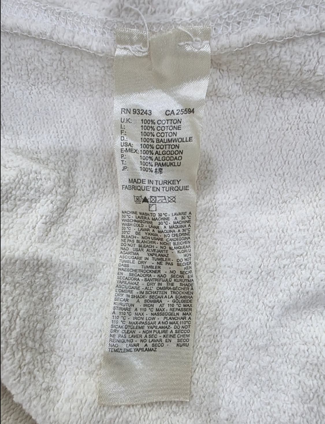 Diesel 디젤 아이보리 후드집업 95 상품이미지8