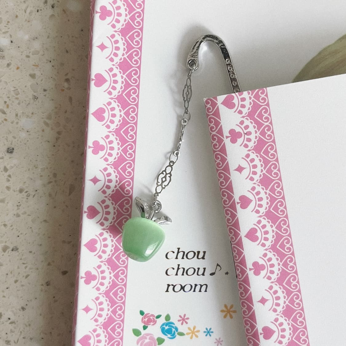 메탈 펜던트 책갈피 ⊰green apple⊱ bookmark  상품이미지3