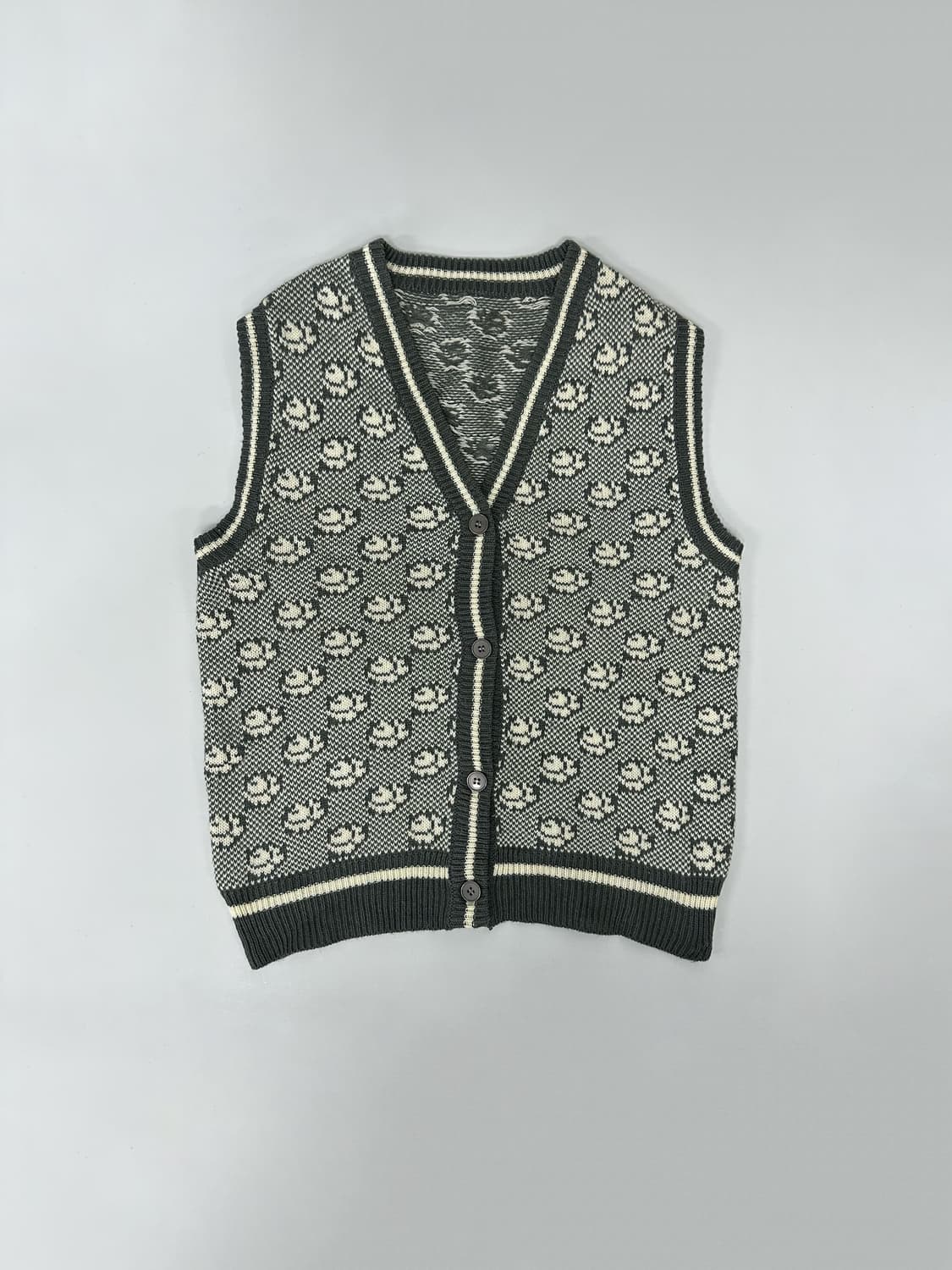 일본 패턴 니트 베스트 상품이미지1