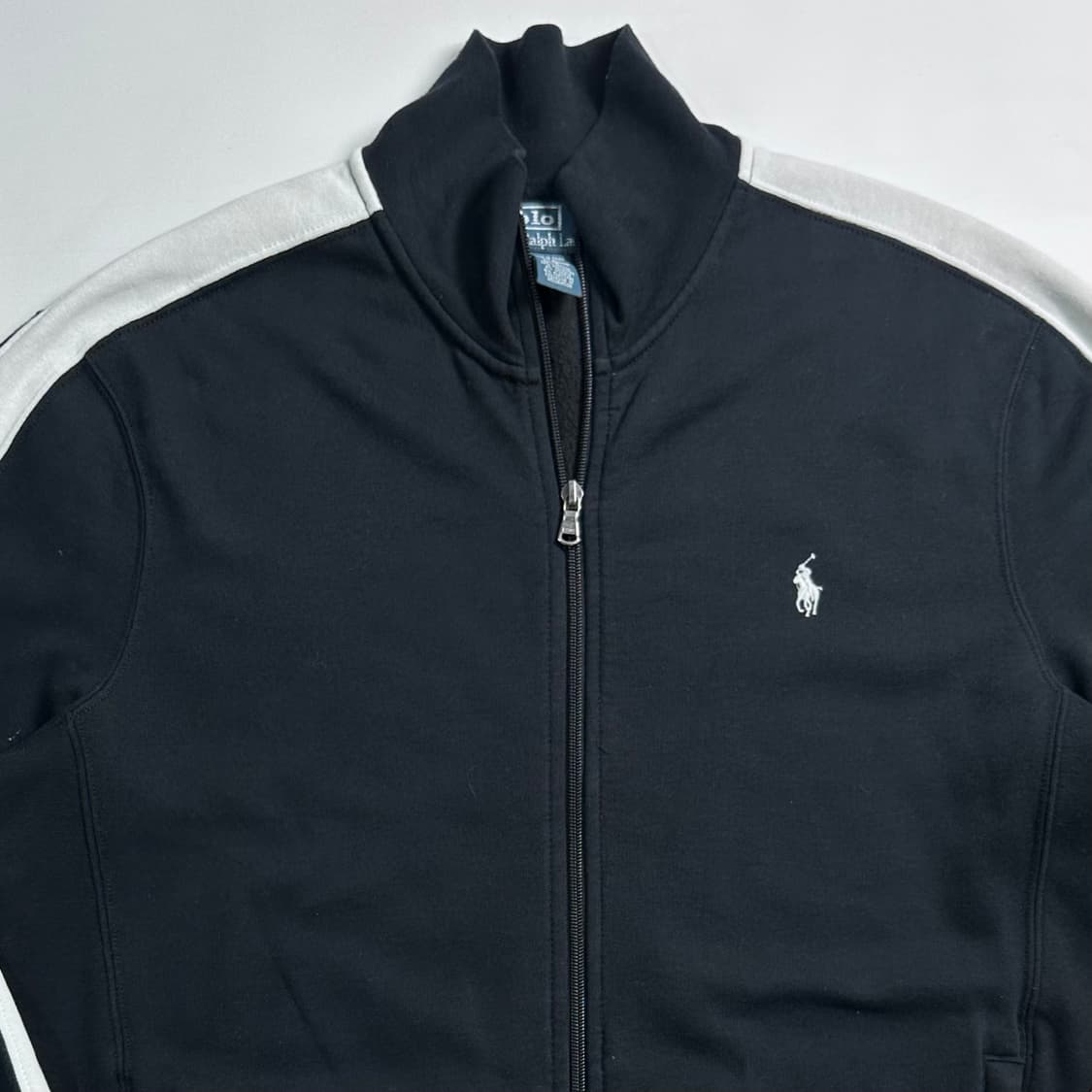 폴로 랄프로렌 블랙/화이트 코튼 집업 상품이미지2