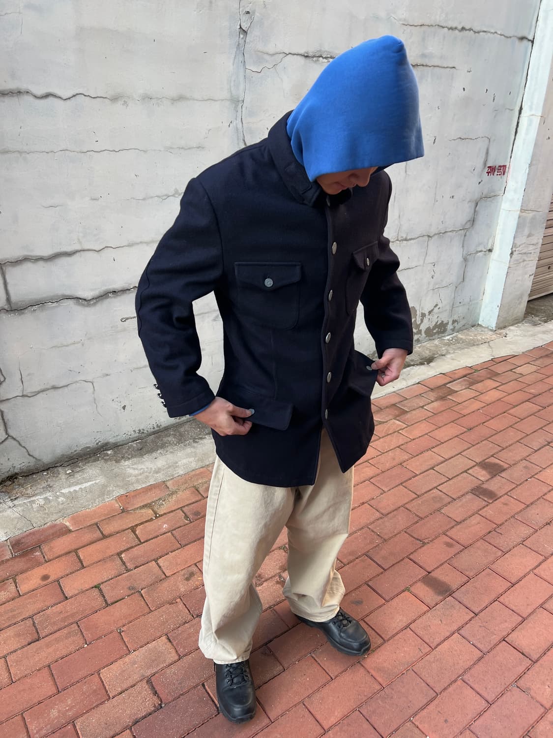 [L] 90s 아르마니 진스 울 필드 자켓 상품이미지1