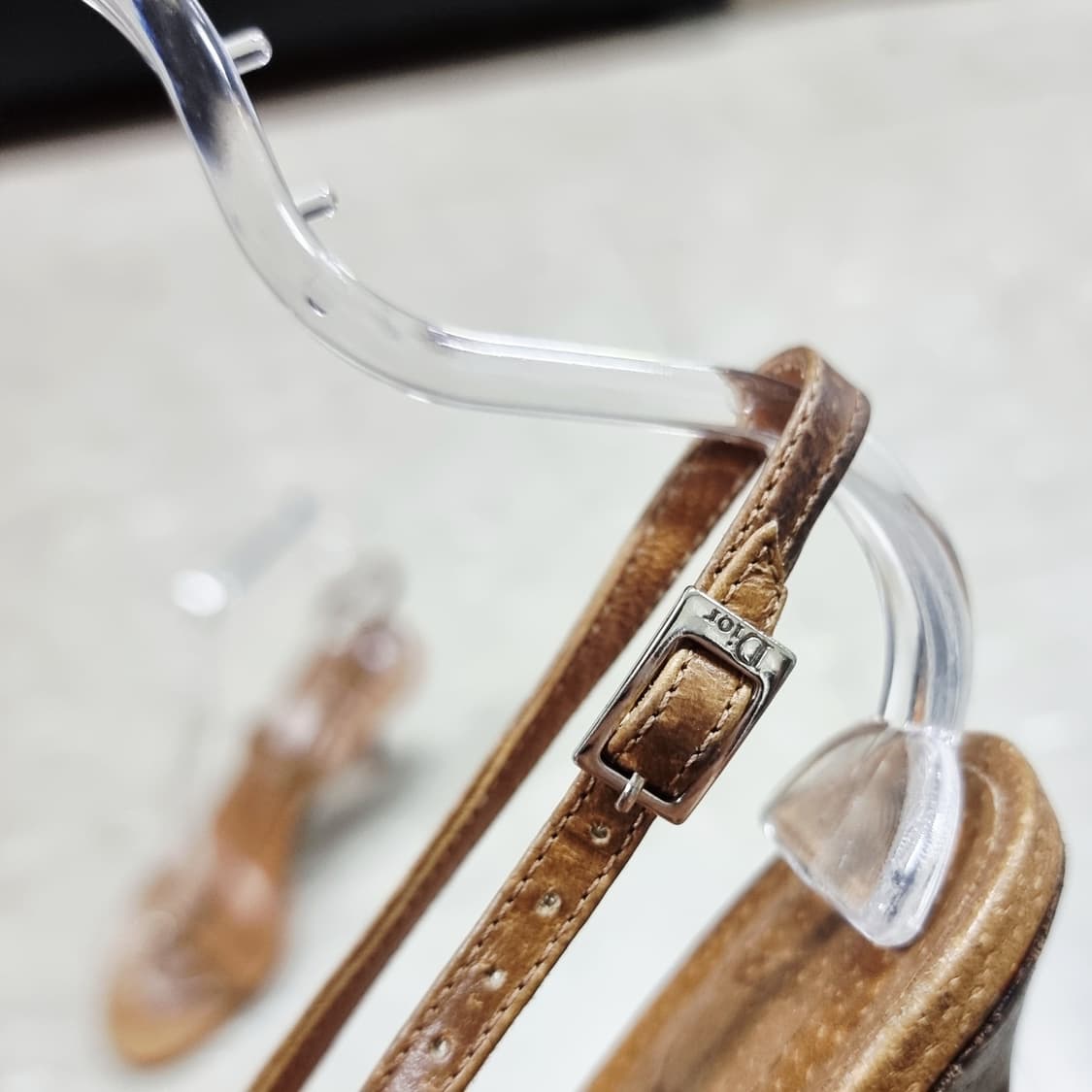 Dior 디올 가죽 샌들 오픈토힐 슬링백 구두 (225mm/35.5) 상품이미지7