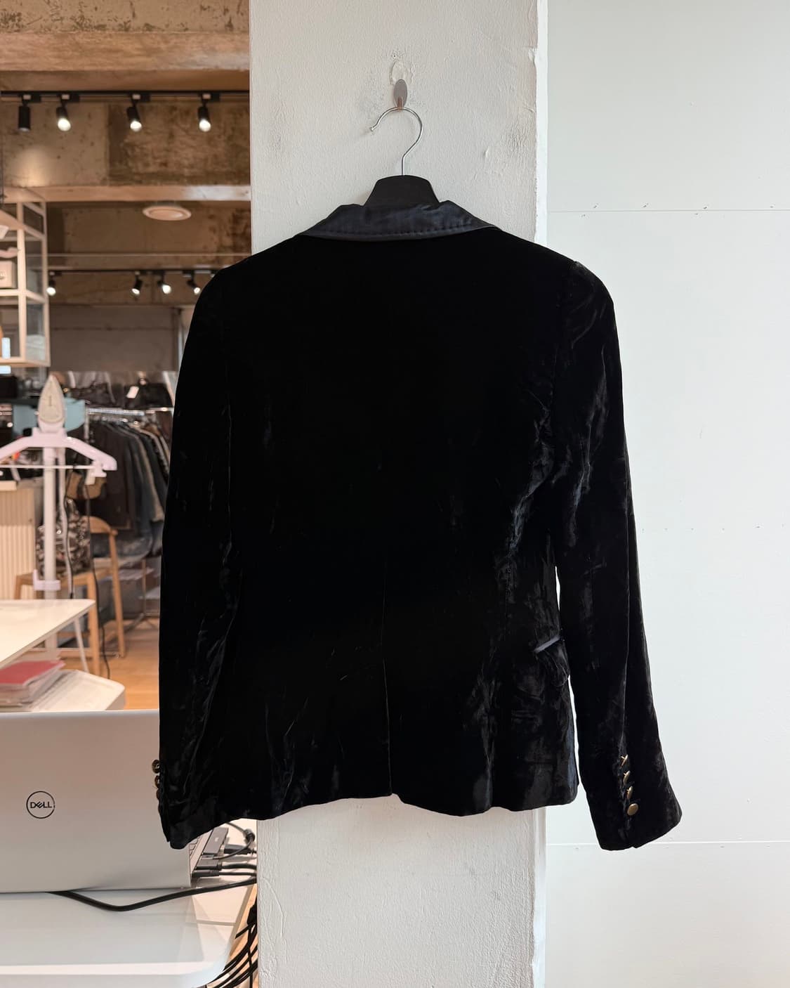 돌체앤가바나 블랙 벨벳 노치드 라펠 블레이저 자켓  상품이미지7