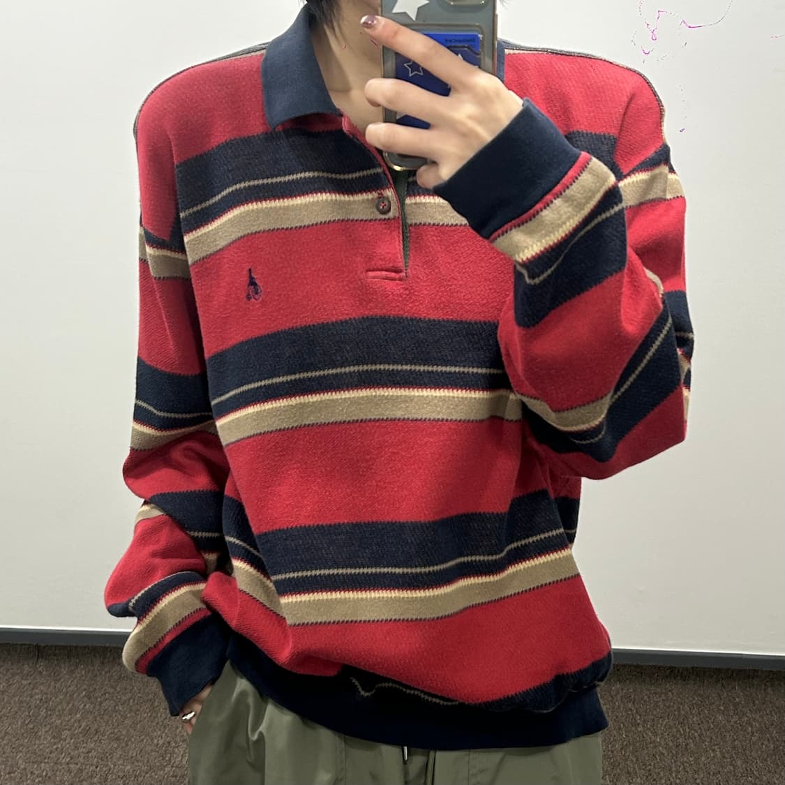 Bean pole 빈폴 레드 네이비 스프라이프 카라티 상품이미지1