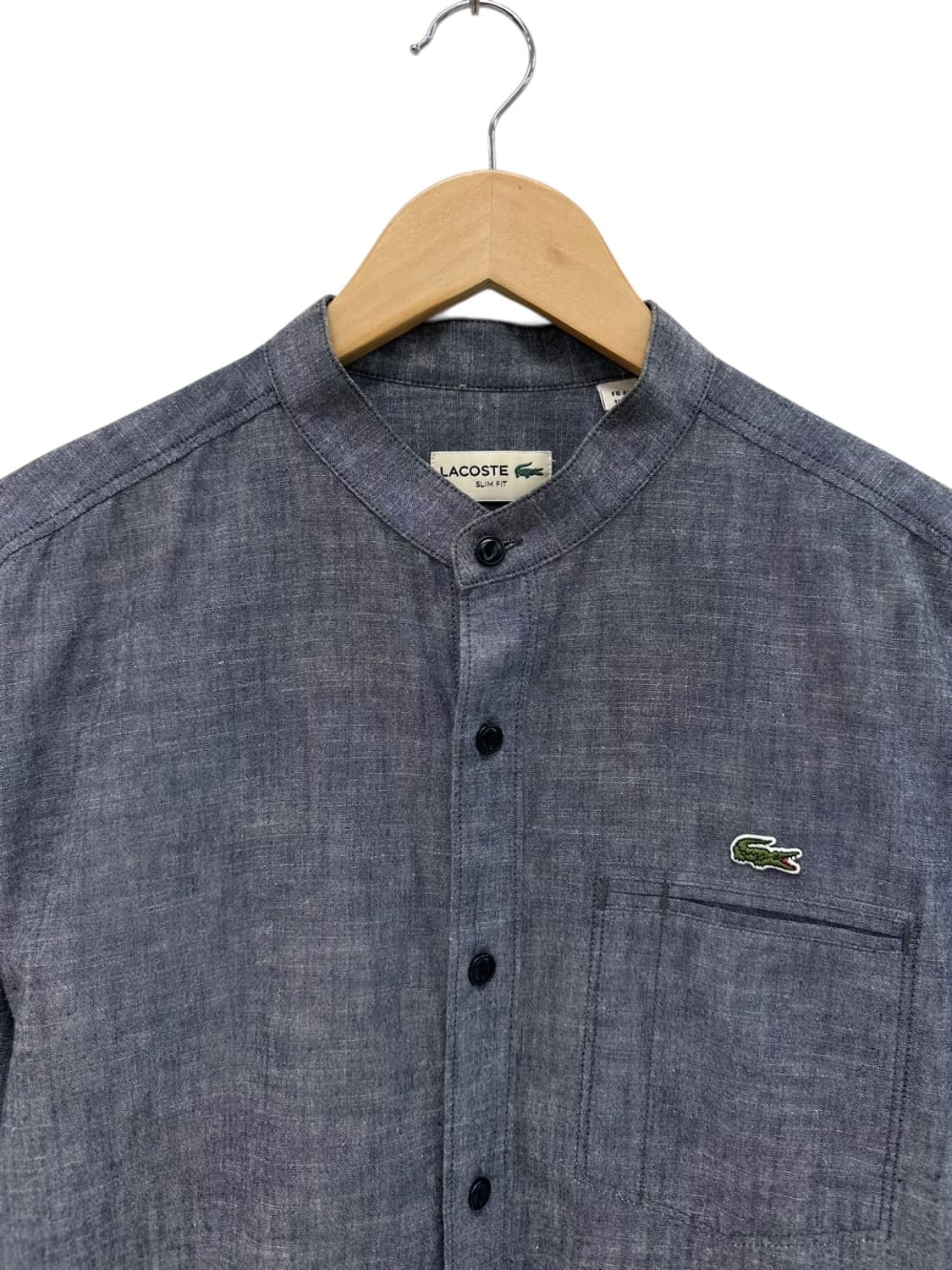 라코스테 차이나넥 셔츠 쿨그레이 (M) 상품이미지2