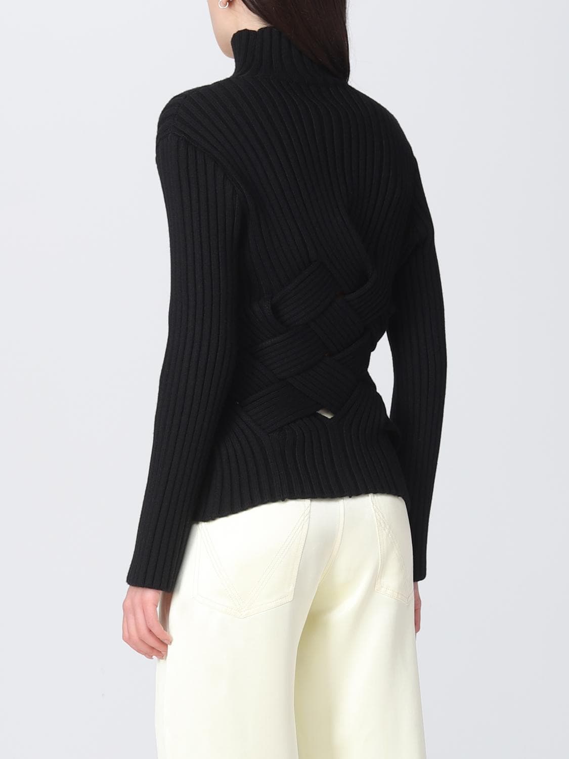 (정품/새상품) 보테가베네타 여성 블랙 울 인트레치아토 니트  상품이미지7