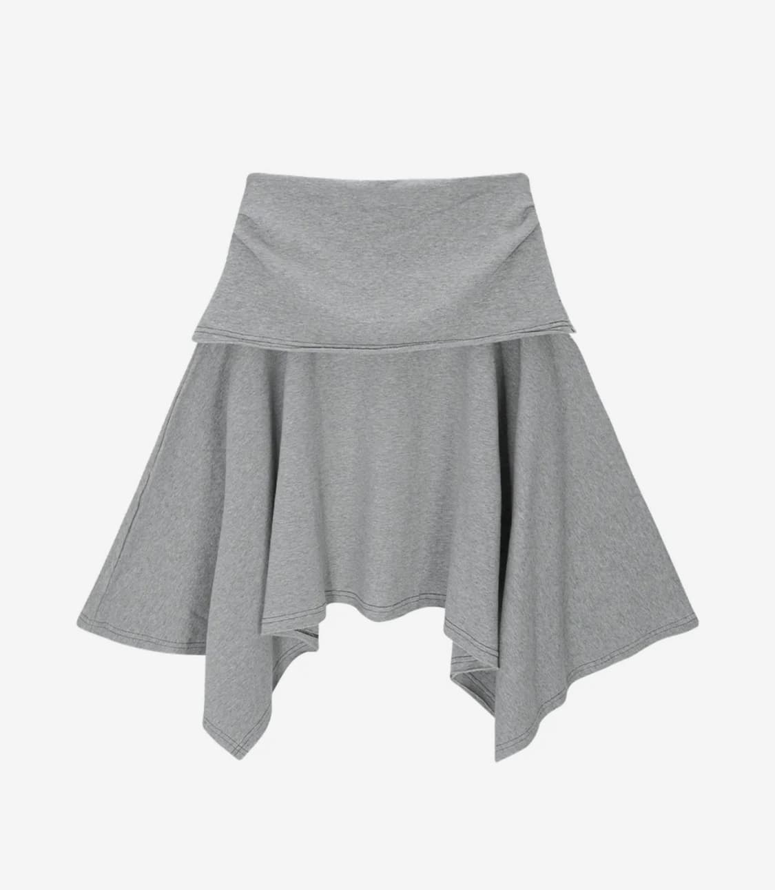 애즈온 LENA UNBALANCE SKIRT / GRAY 상품이미지2