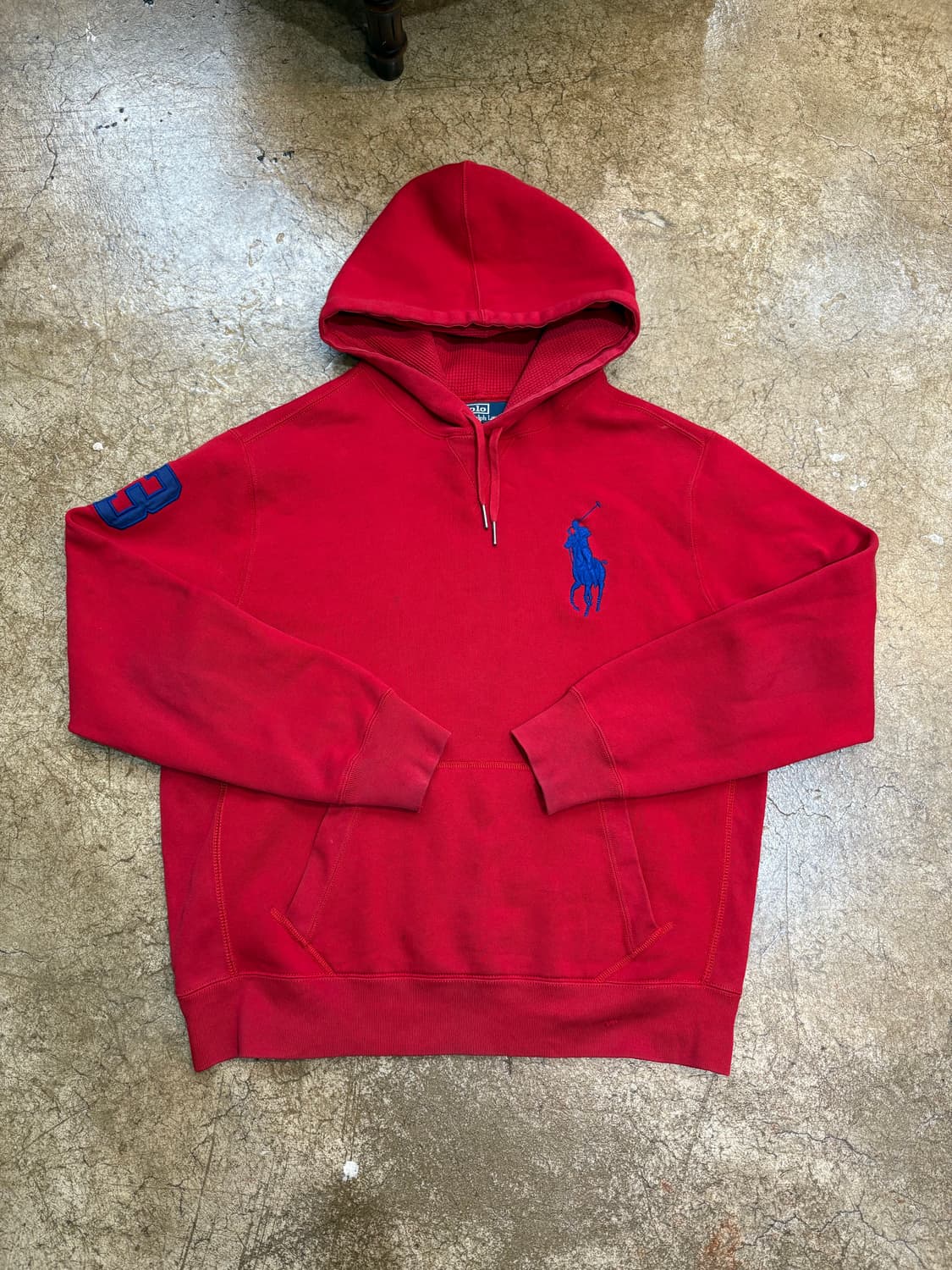 폴로 빅포니 레드 후드티 상품이미지1