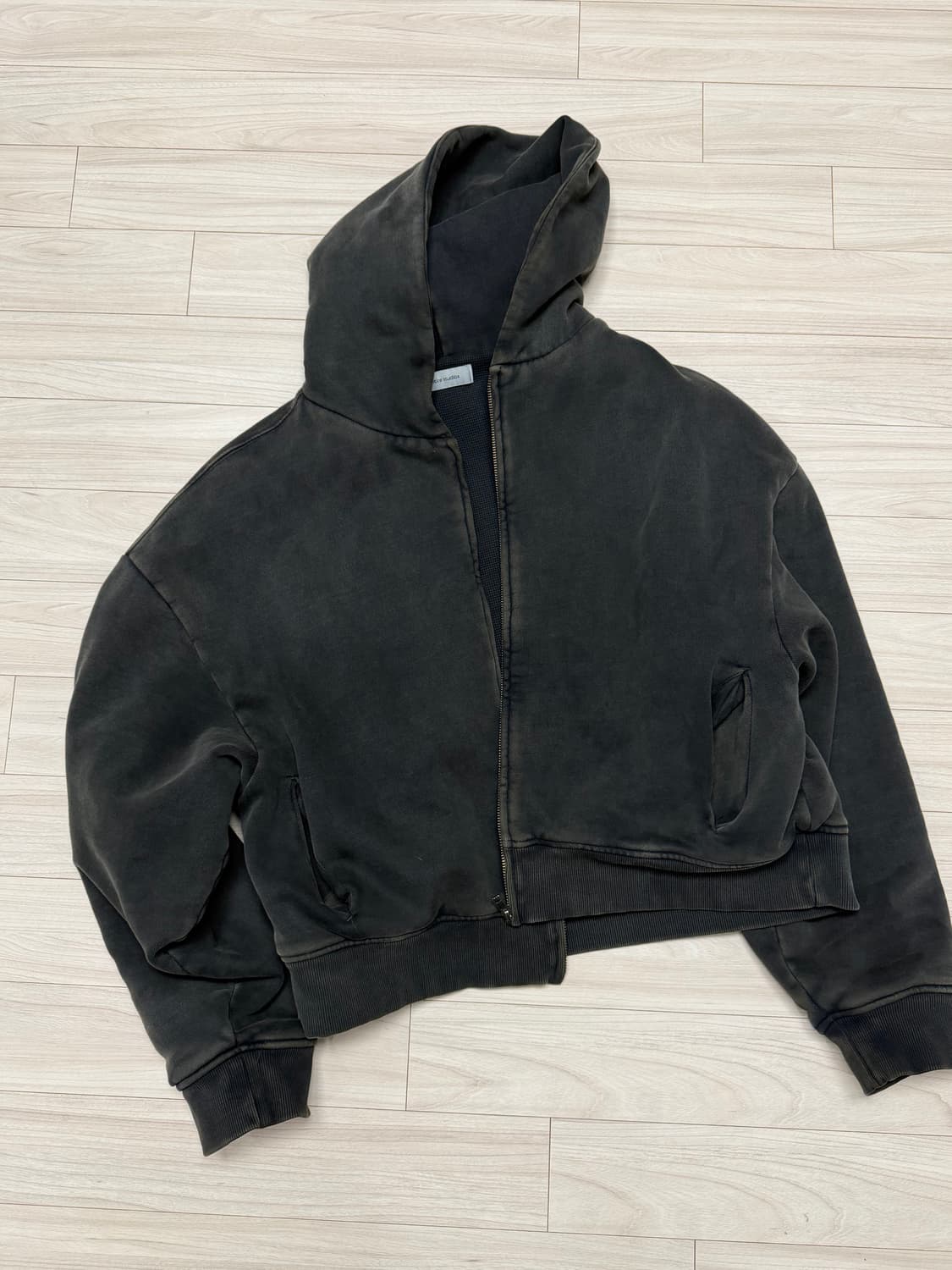 (개급처) 엔타이어스튜디오 써멀 후드집업 25fw M 워시드블랙 상품이미지1