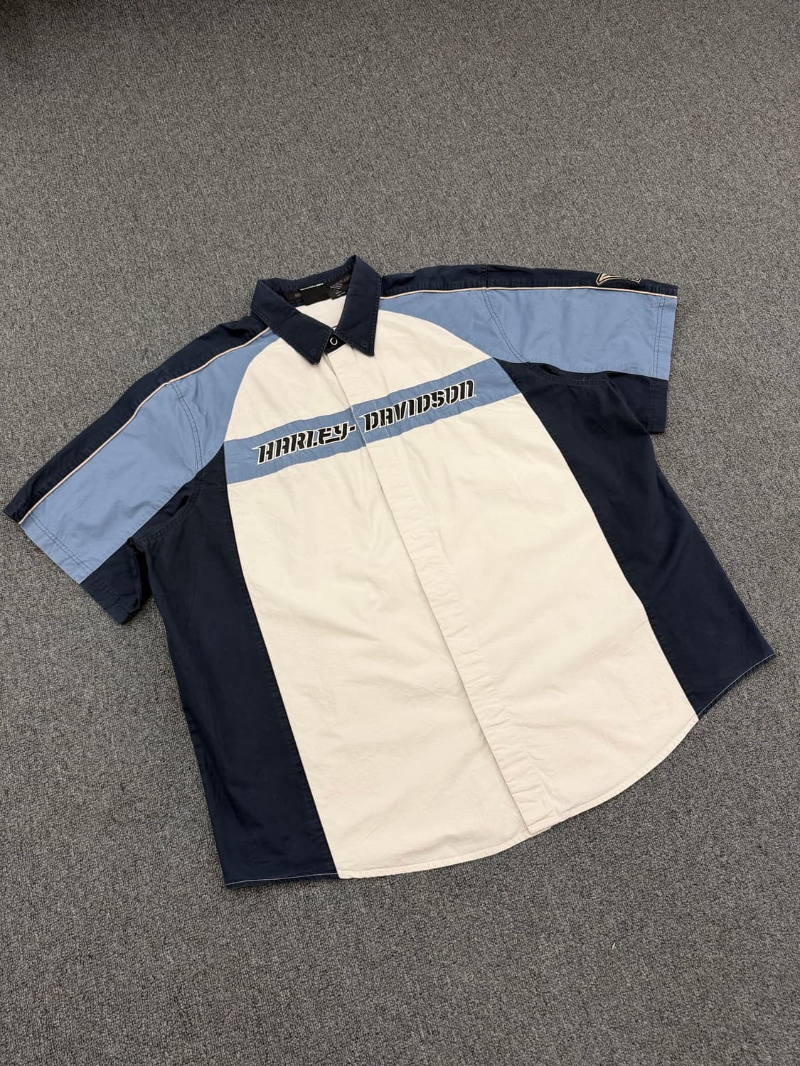 3XL)할리데이비슨 빈티지 패치자수 반팔 셔츠 상품이미지2