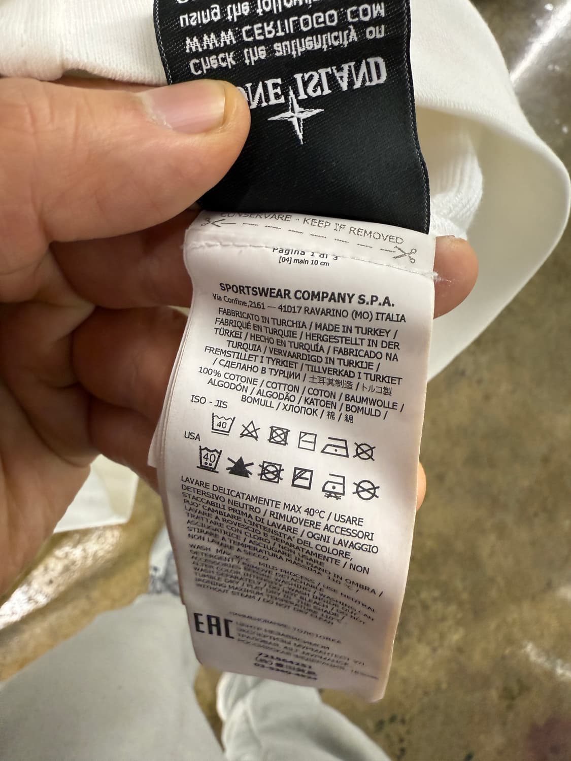 스톤아일랜드 정품 화이트 후드집업 M 상품이미지6