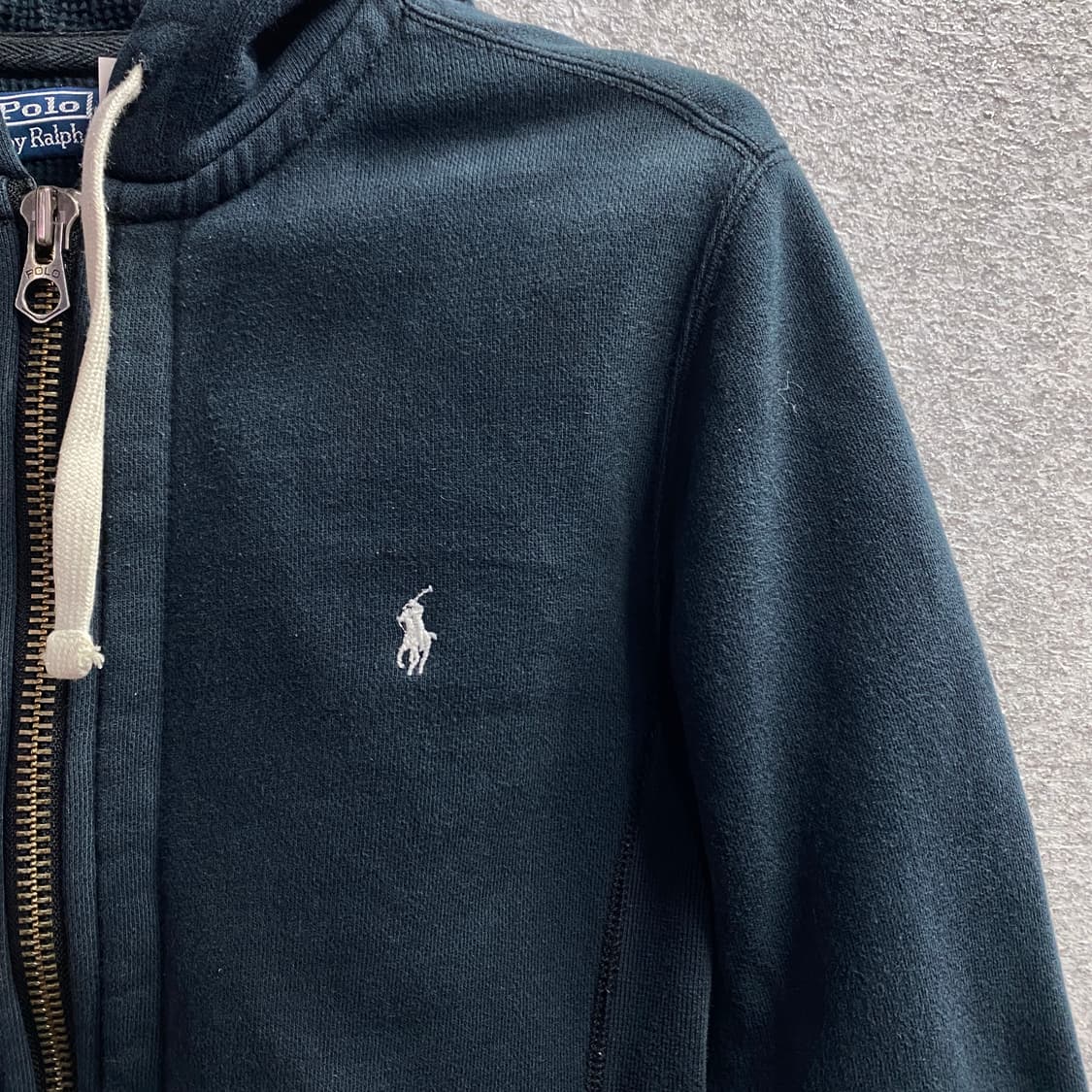 폴로 화이트 포니 써멀 투웨이 블랙 후드 집업 B3842 상품이미지3