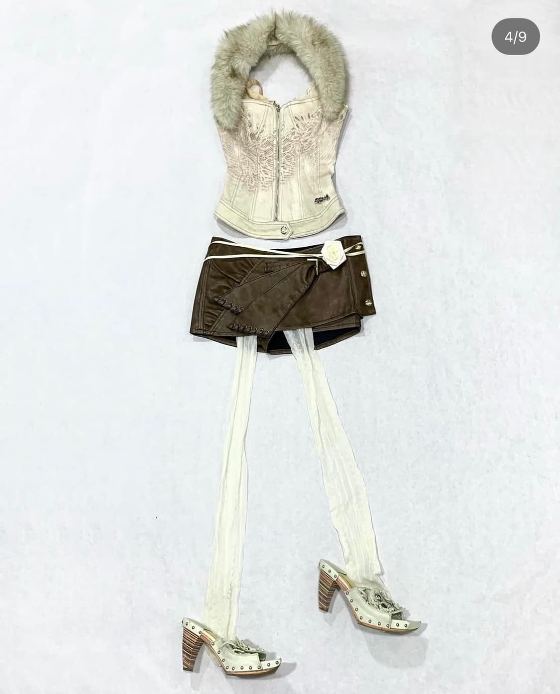 샵코르 테스트 매커니즘 Washed Leather Skirt Pants 상품이미지5