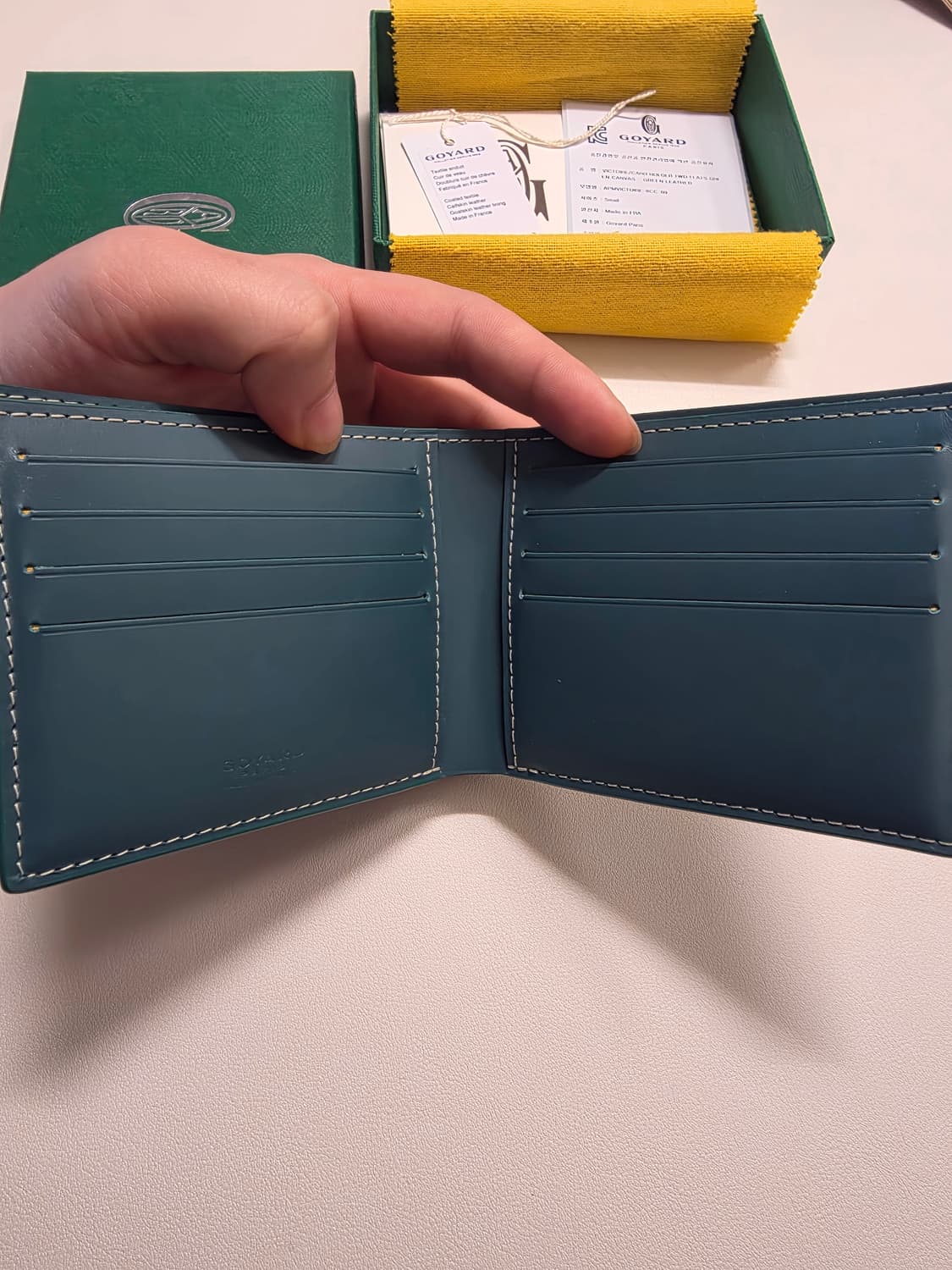 [구매1달] 고야드 빅투아르 반지갑 그린 풀박스 상품이미지2
