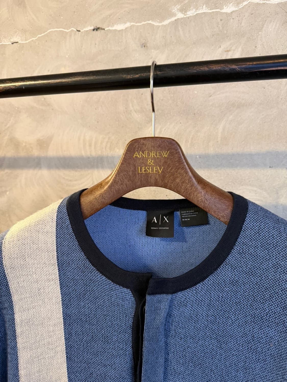 아르마니 익스체인지 헨리넥 니트 100 상품이미지3