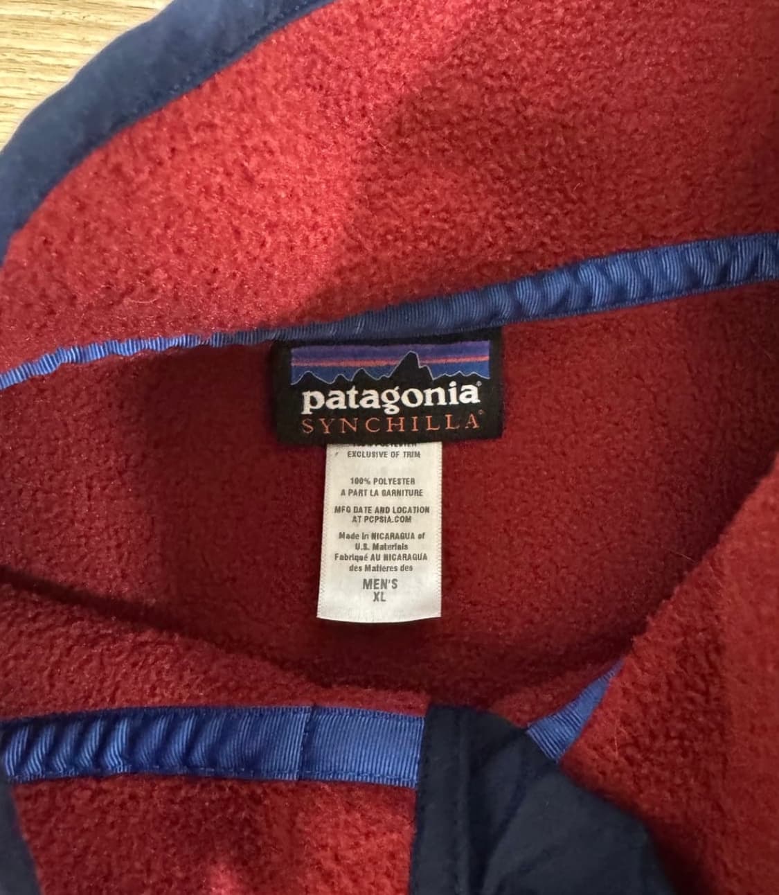 파타고니아 신칠라 다크 레드 네이비 xl 상품이미지4