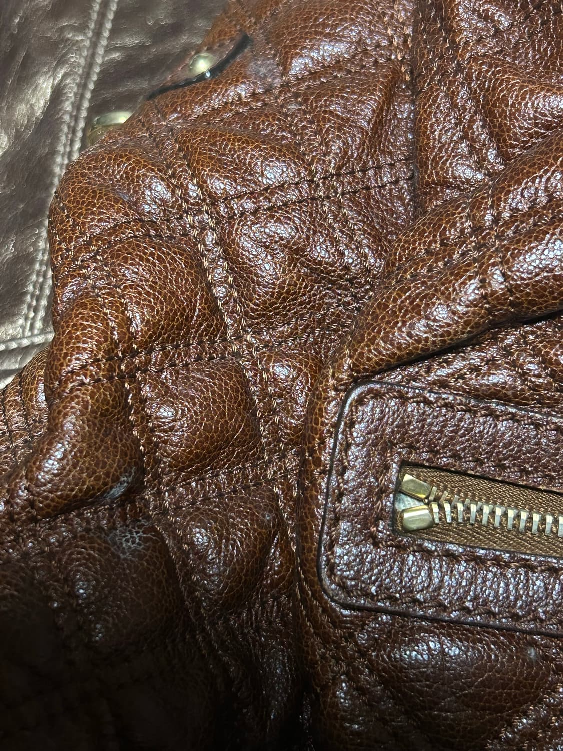 *Rare* 2000s MARC JACOBS 브라운 레더 숄더백 상품이미지4