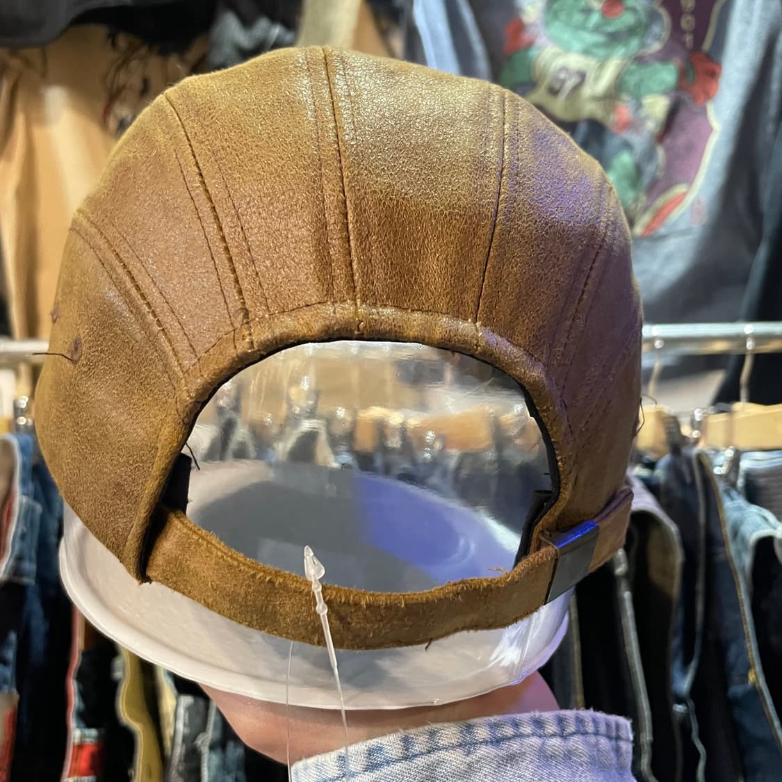 1990s NIKE 나이키 스우시 레더 캡 상품이미지4