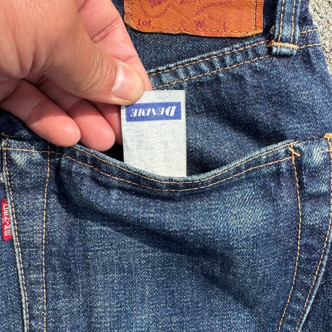 [31] Denime 드님 레더패치 셀비지 데님 팬츠 상품이미지10