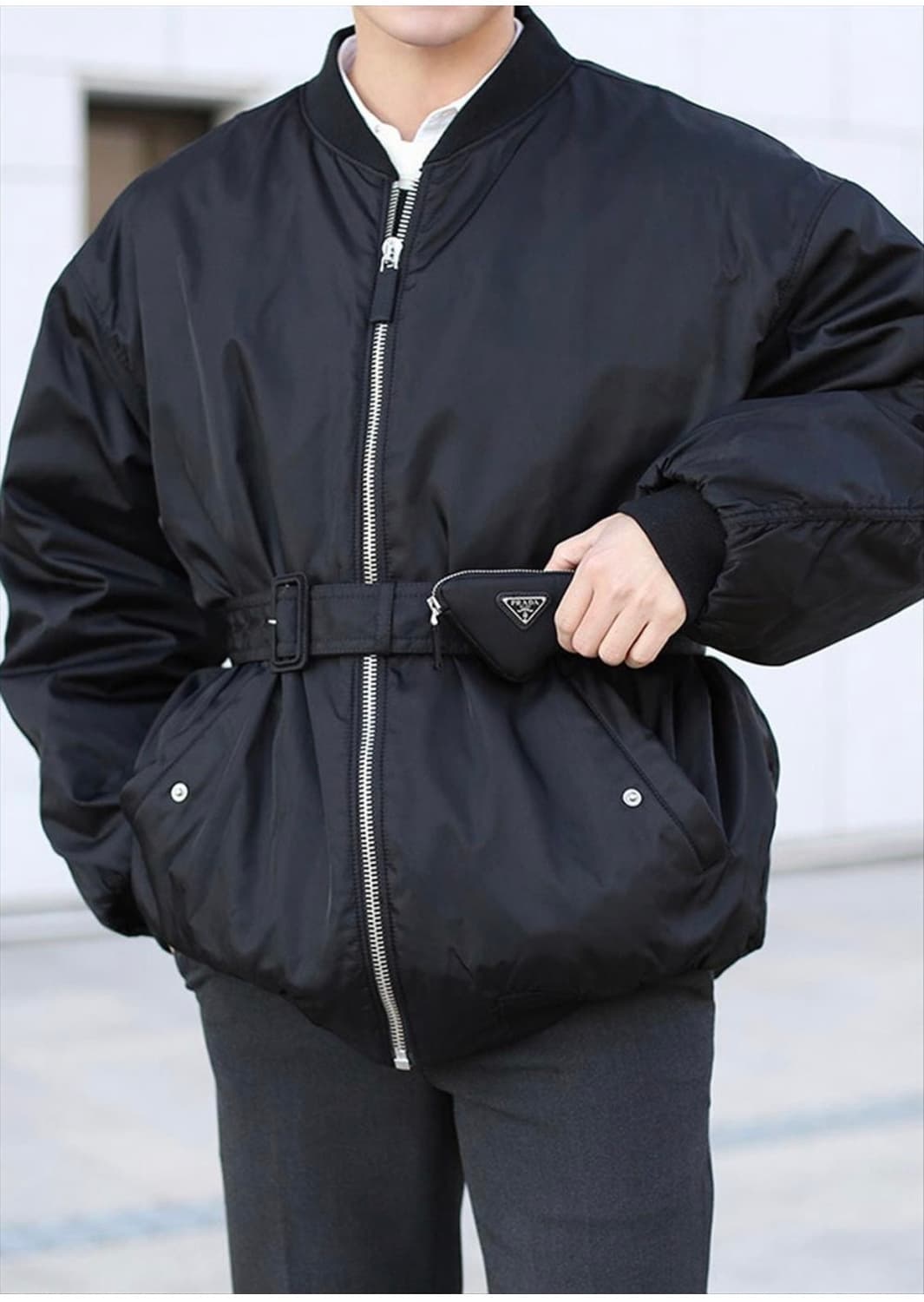 프라다 / 리나일론 패딩 봄버 자켓 / M 상품이미지6