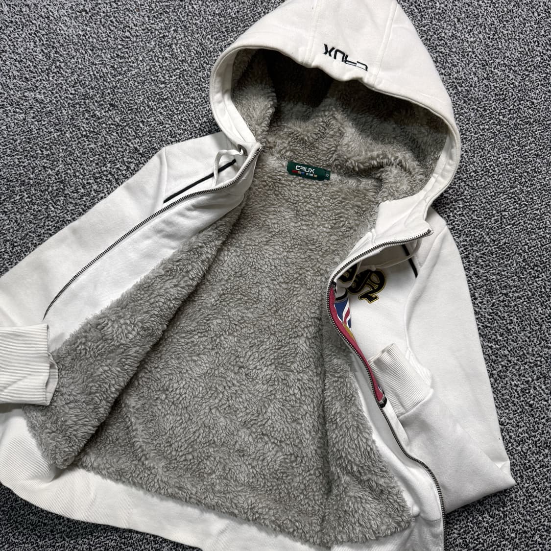 Name : CRUX 빈티지 y2k 양털 후드집업 :)  상품이미지3