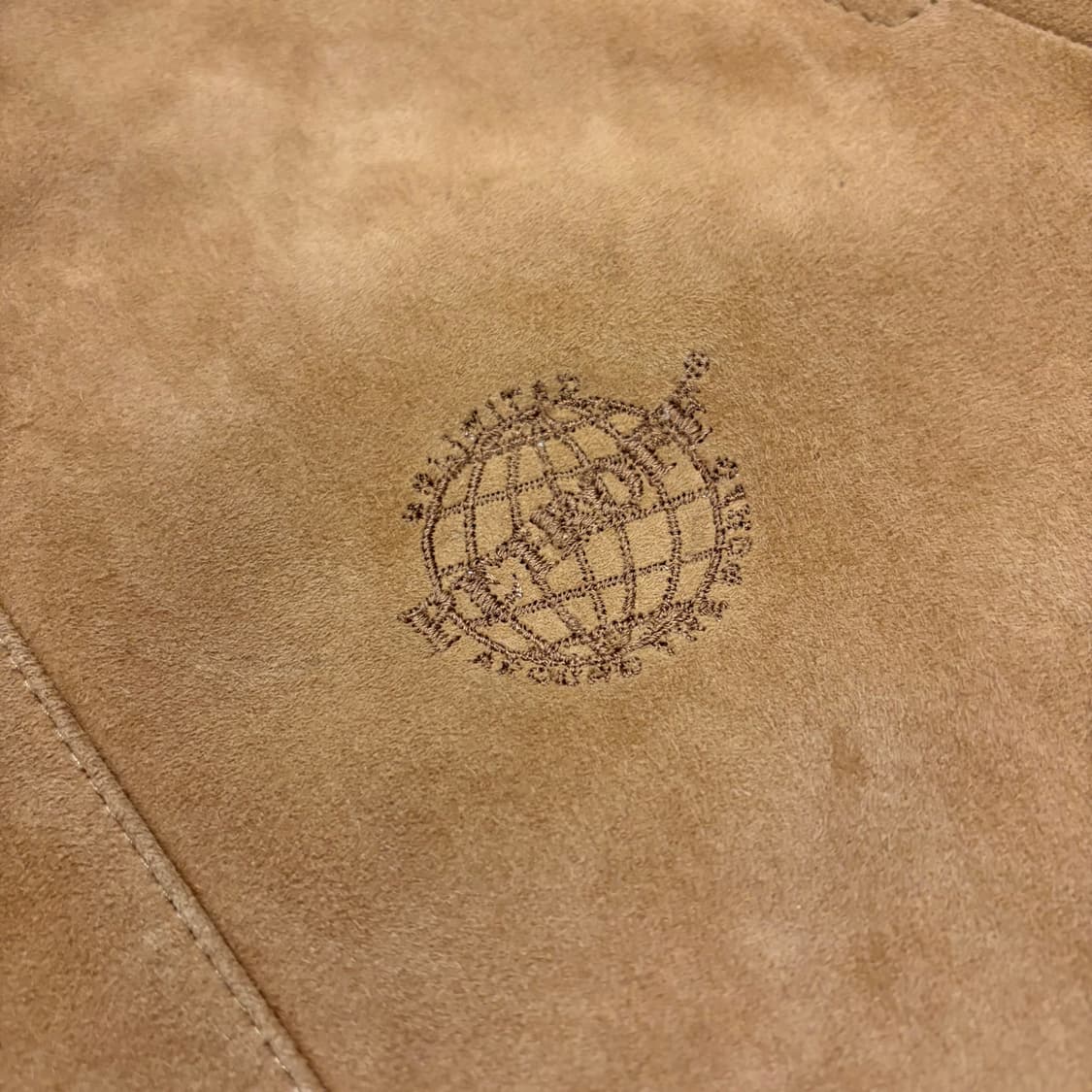 [L] 90s PETROFF 스웨이드 봄버 레더 자켓 브라운 B703 상품이미지4