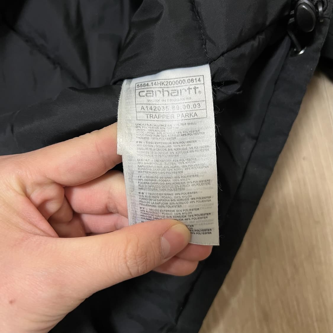 칼하트 WIP 와펜 트래퍼 패딩 파카 S/90  상품이미지6