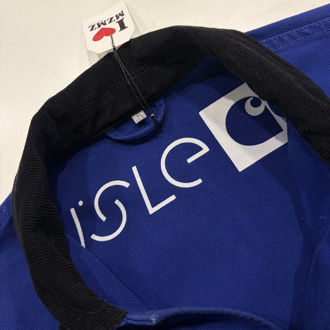 [L] 칼하트 WIP x 아일스케이트 ISLE 블루 워크 자켓 B689 상품이미지6