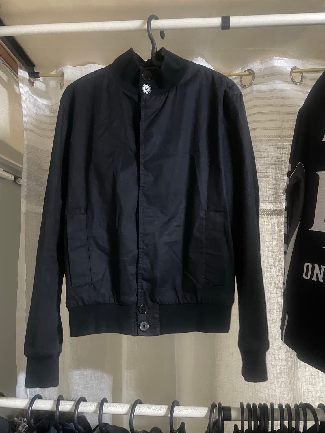 라프시몬스 크롭 버튼 봄버자켓 상품이미지1