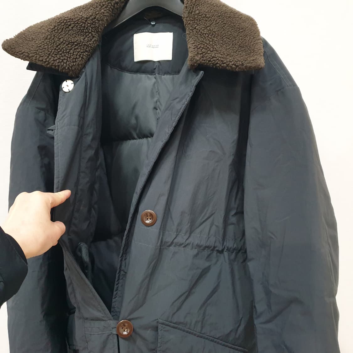 라퍼지 포 우먼 덕다운 셔링 카라 롱 패딩 자켓 M 상품이미지5