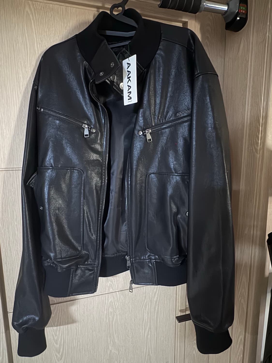 아캄 High-Neck Leather Jacket (새상품) 상품이미지2