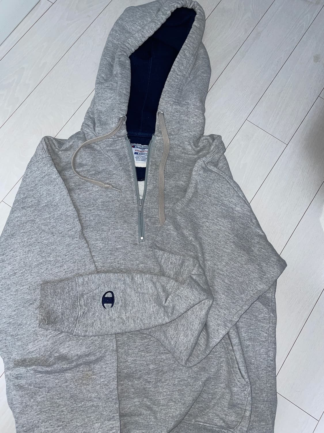 챔피온 회색 후드집업 S 상품이미지1
