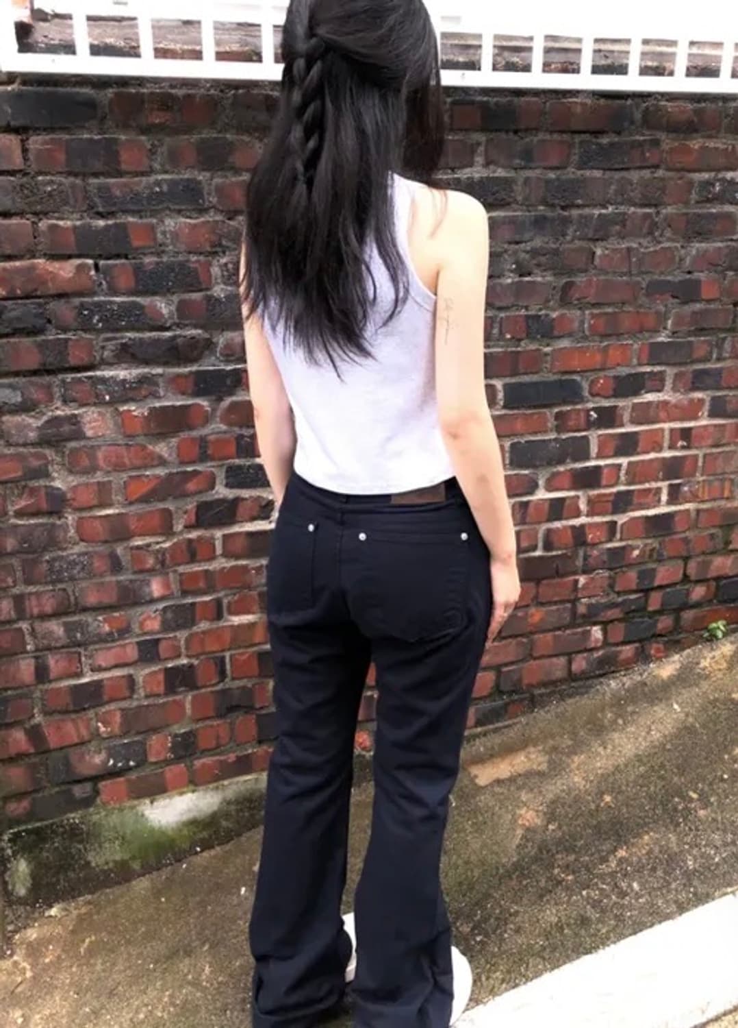 그린씨 부츠컷 팬츠 바지 네이비 상품이미지2